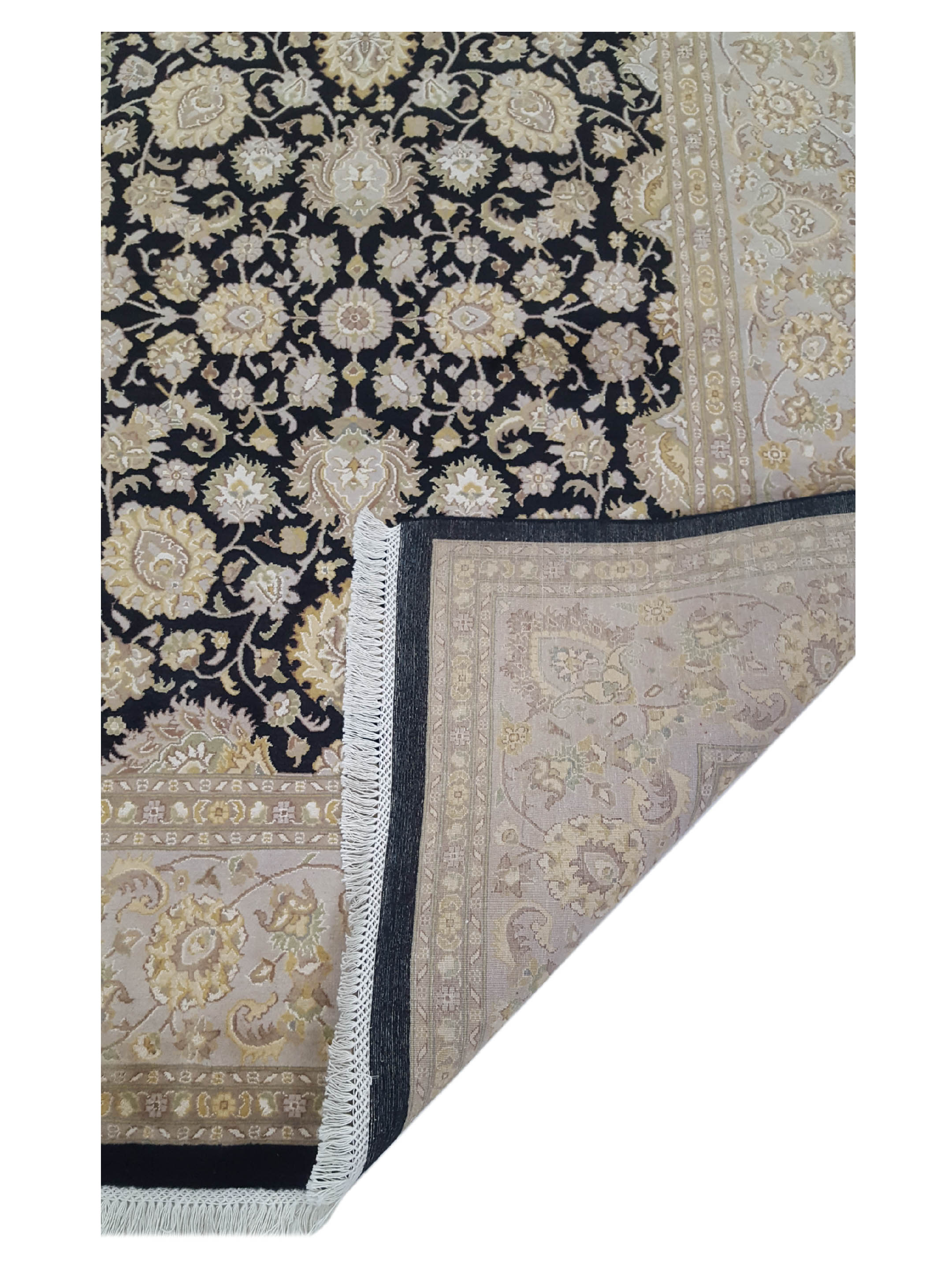 Kashan-Pk Hand Knotted Black 9x12 - Image 3 of 6