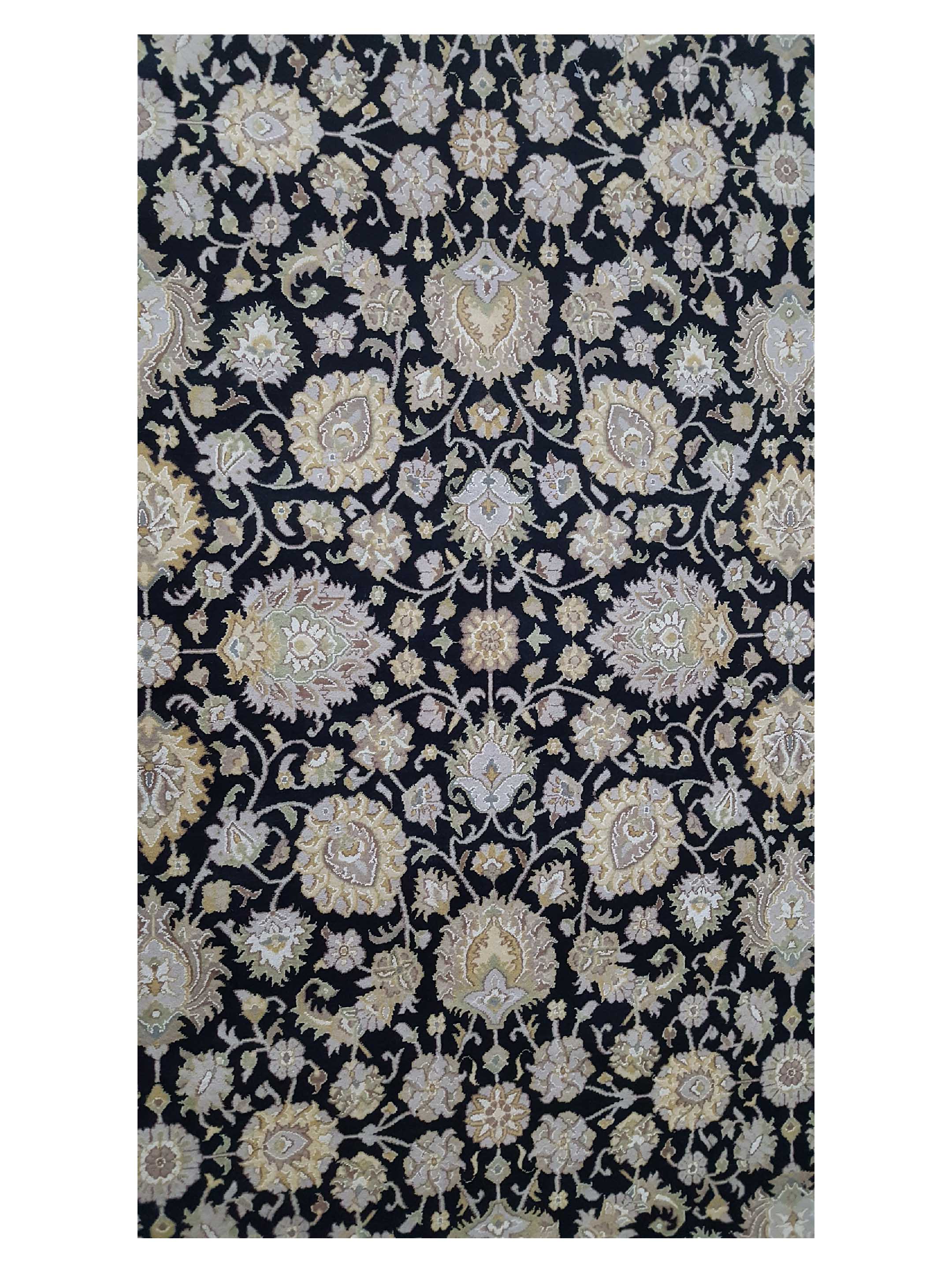 Kashan-Pk Hand Knotted Black 9x12 - Image 5 of 6