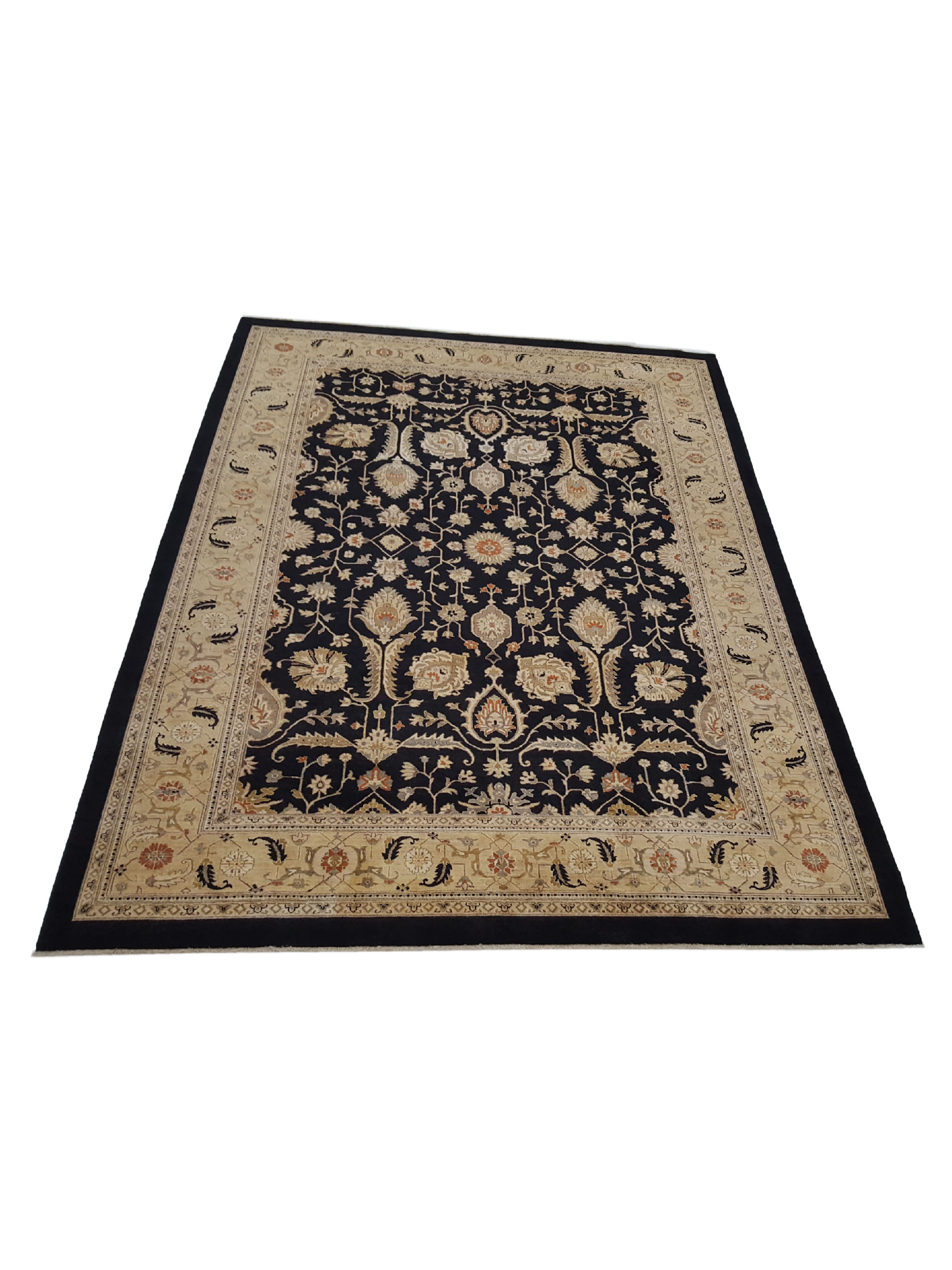 Farahan Hand Knotted Black 10x14 - Image 2 of 6