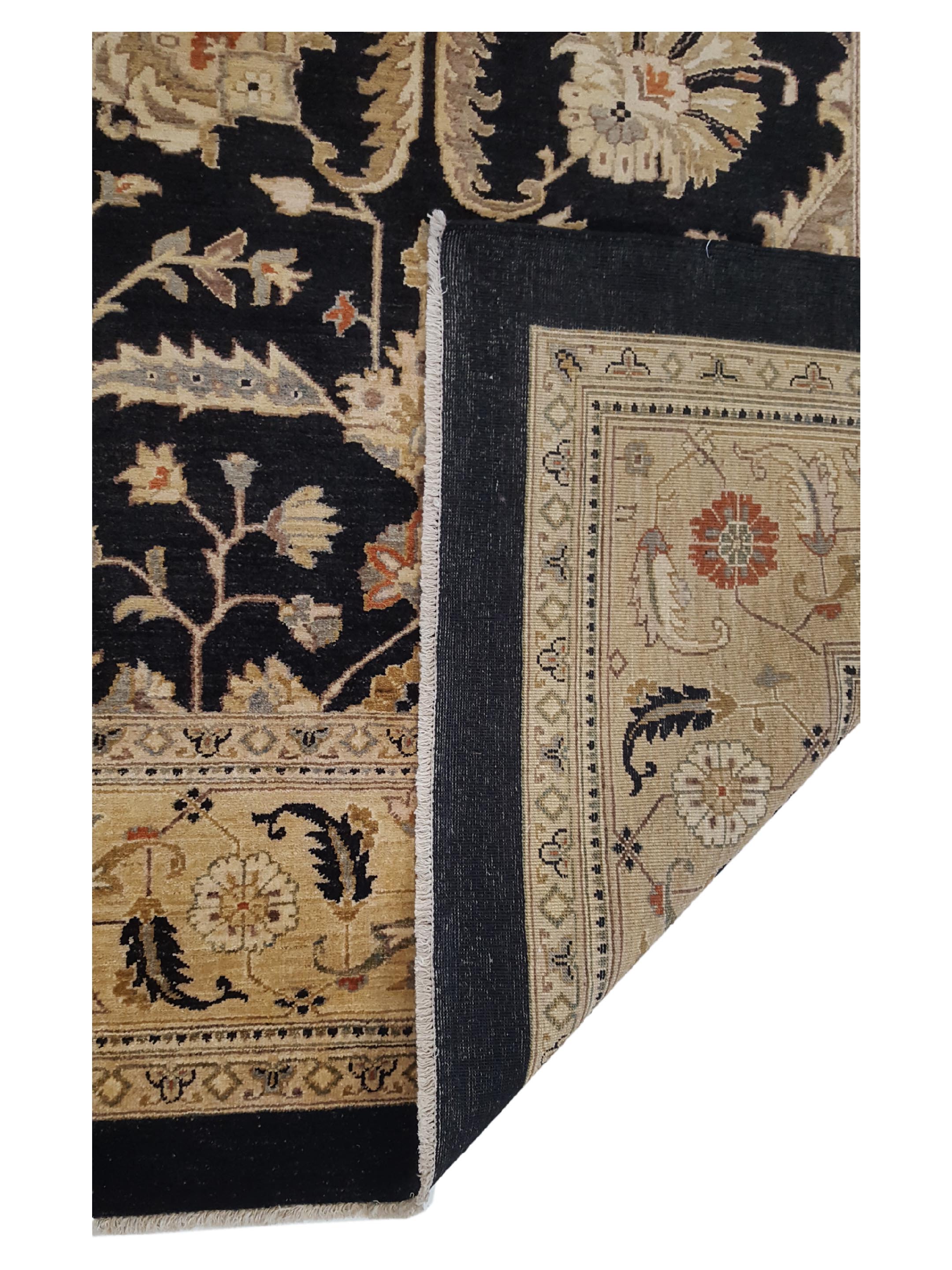 Farahan Hand Knotted Black 10x14 - Image 3 of 6