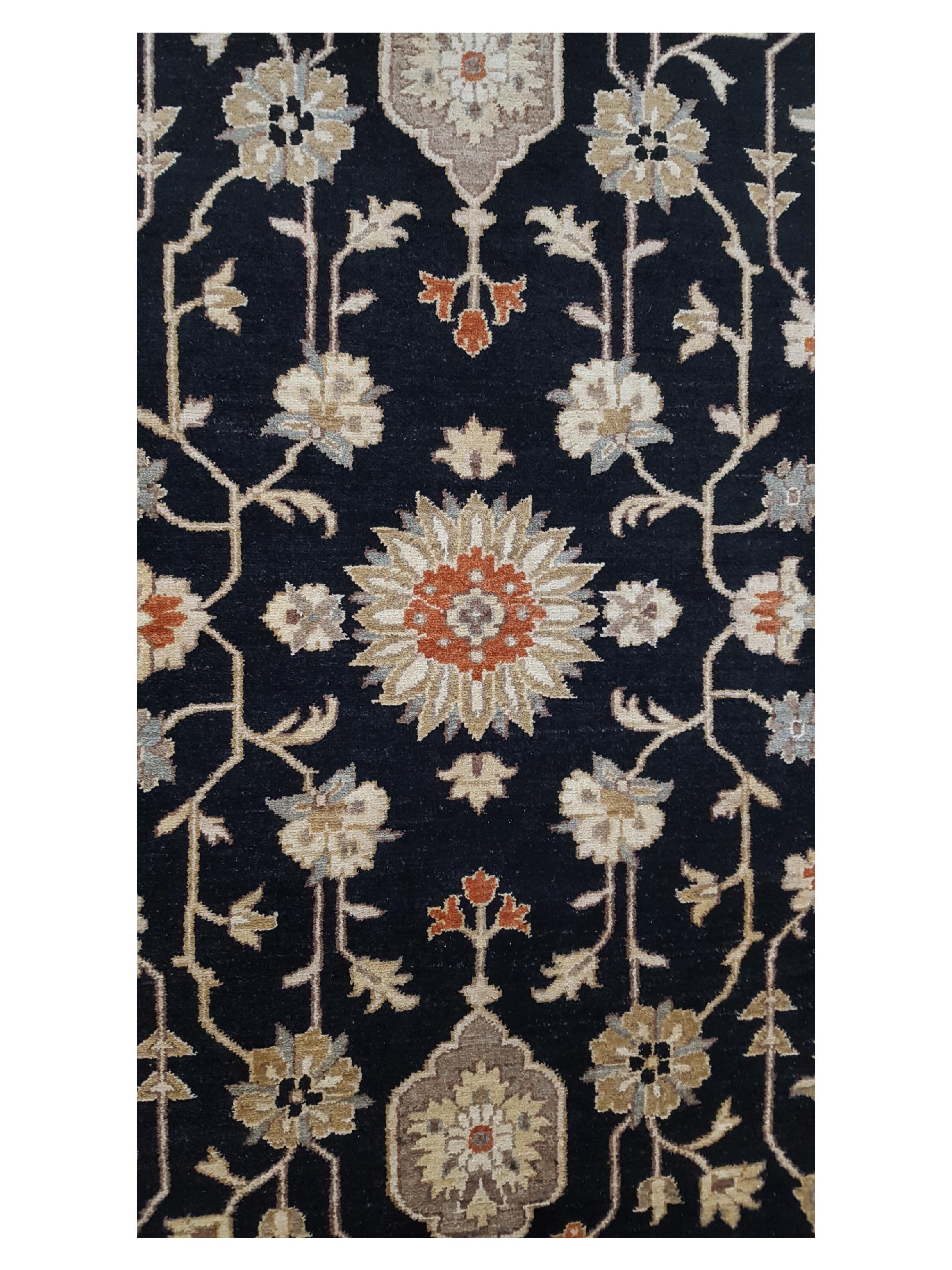 Farahan Hand Knotted Black 10x14 - Image 5 of 6