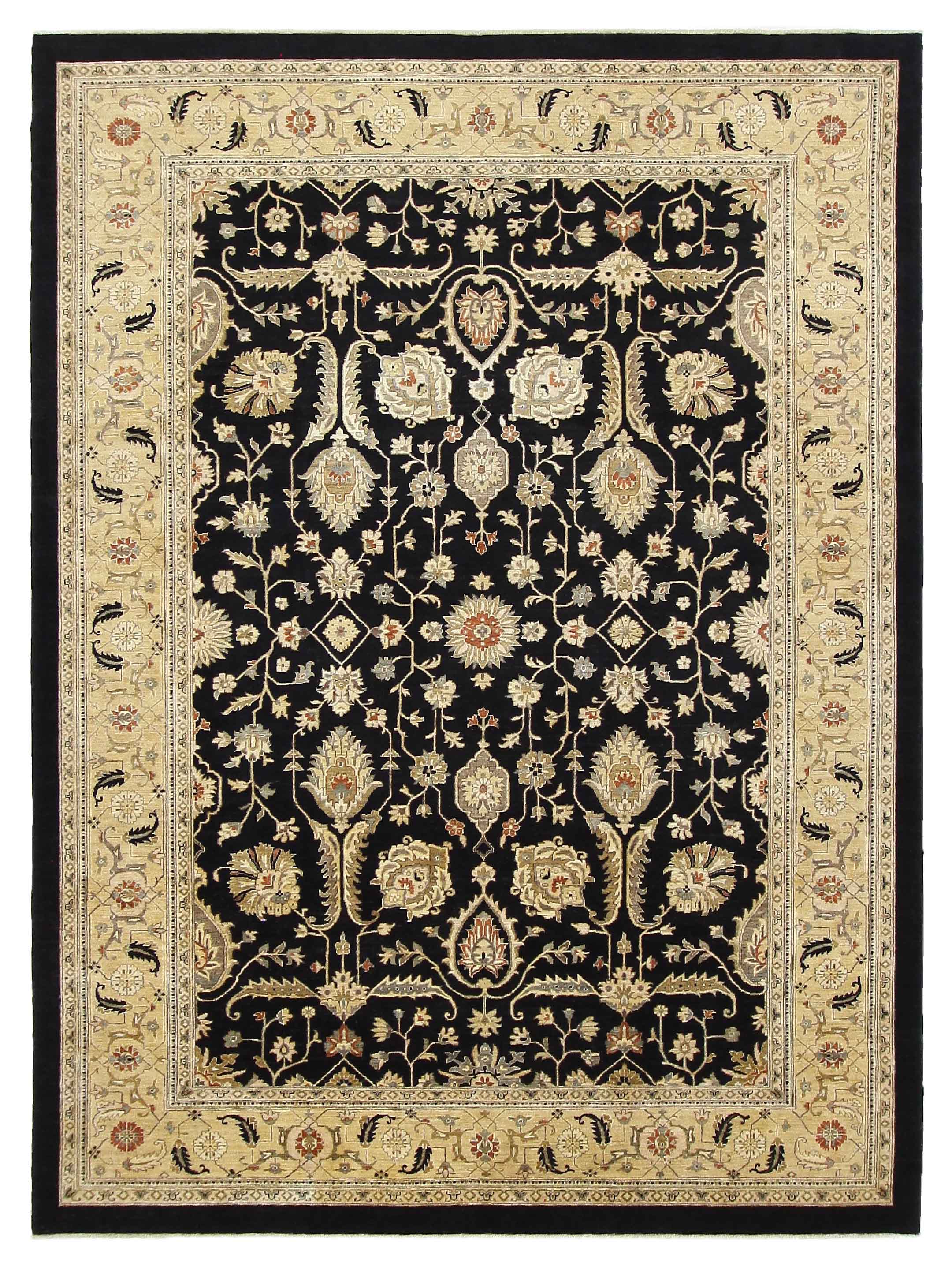 Farahan Hand Knotted Black 10x14