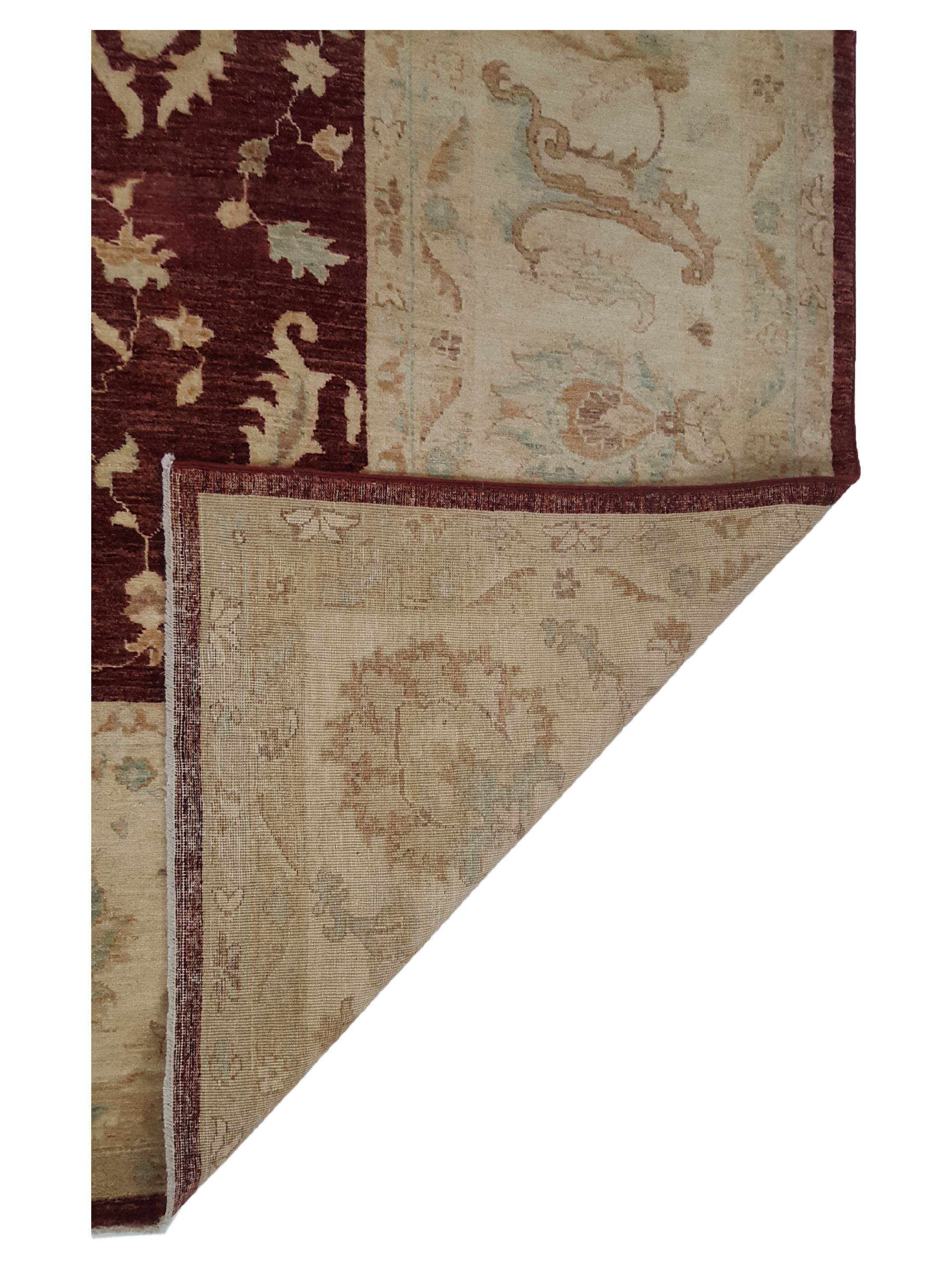 Farahan Hand Knotted Burgundy 10x14 - Image 3 of 6