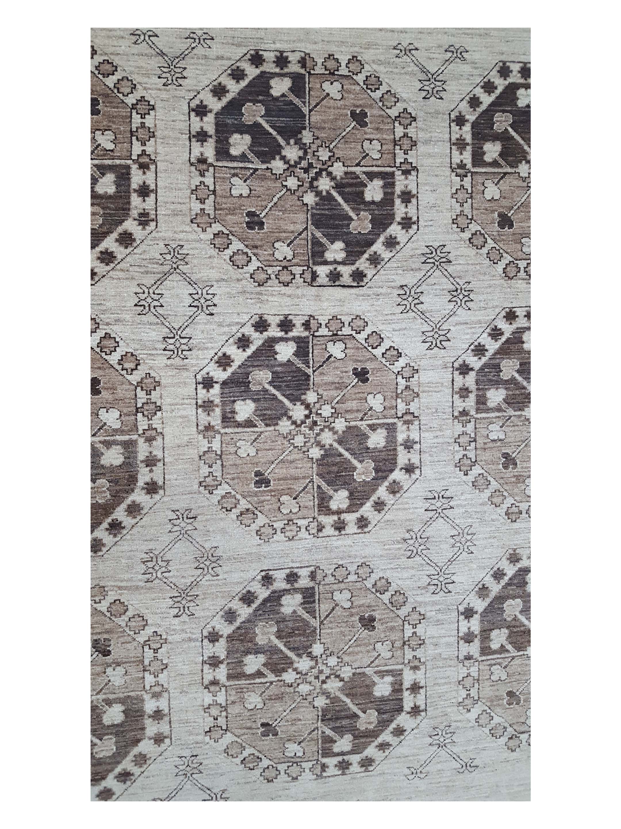 Tekke Hand Knotted Ivory 6x6 - Image 5 of 6