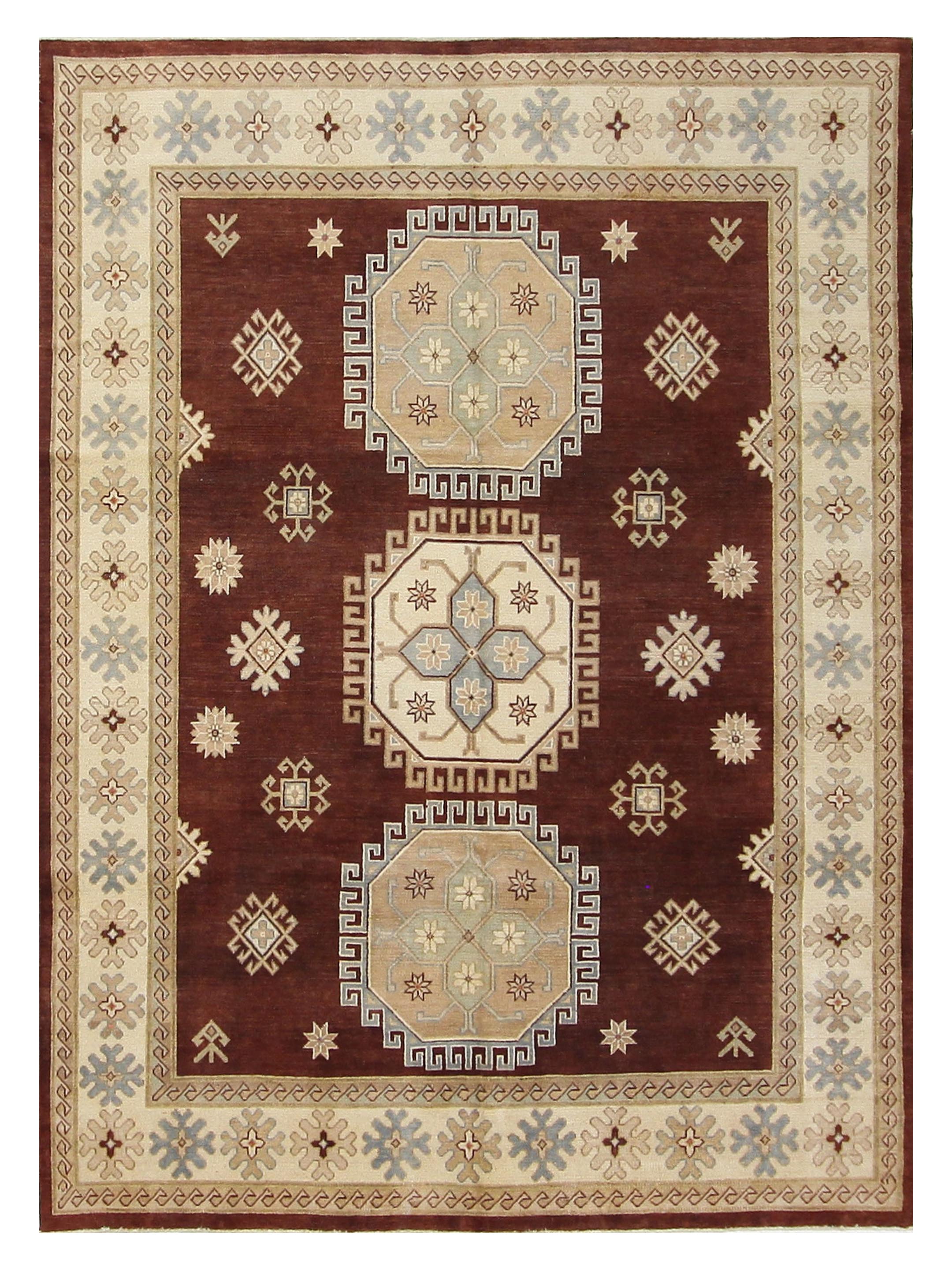 Kazak Hand Knotted Brown 8x10