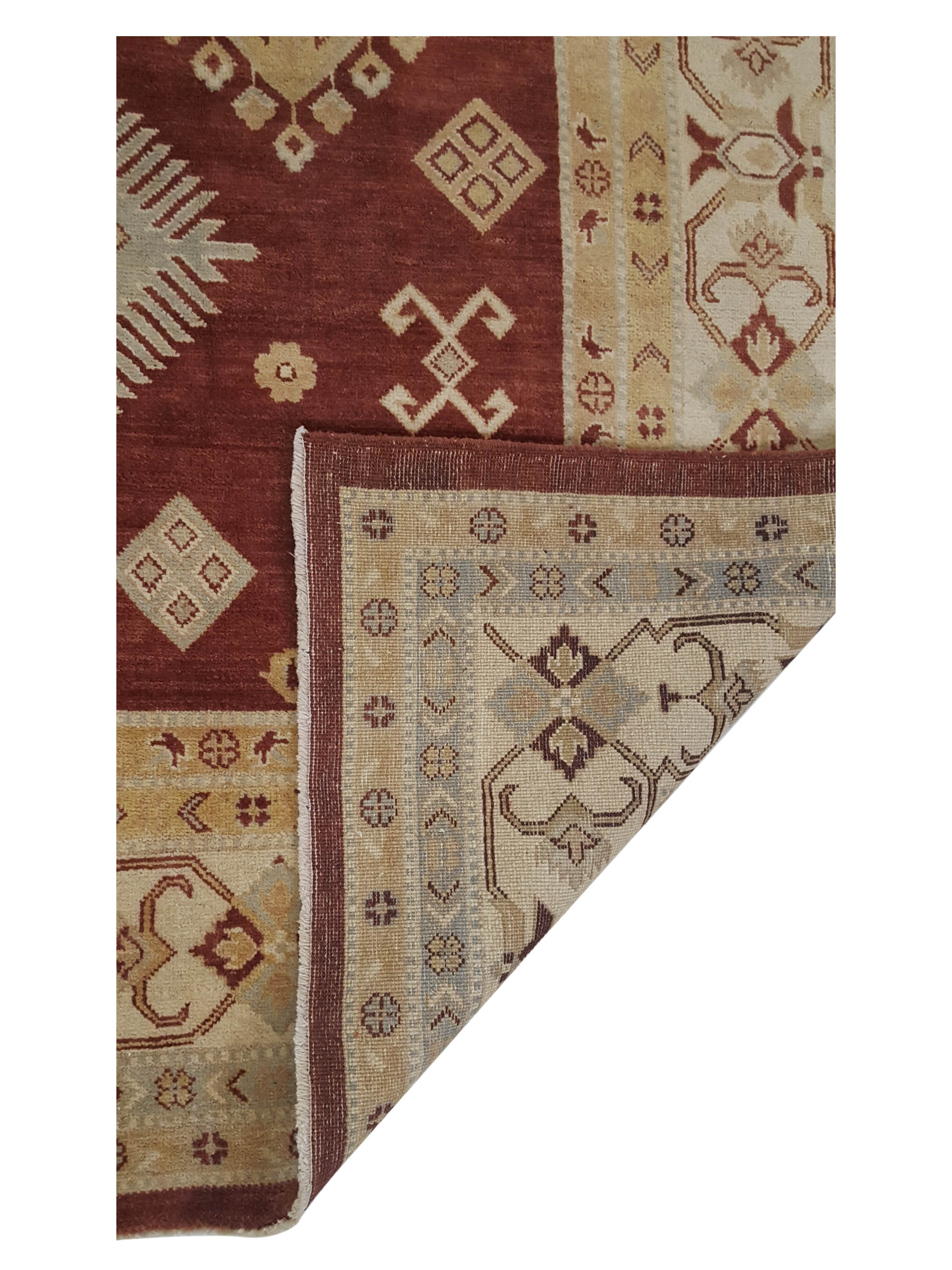 Kazak Hand Knotted Brown 9x12 - Image 3 of 7