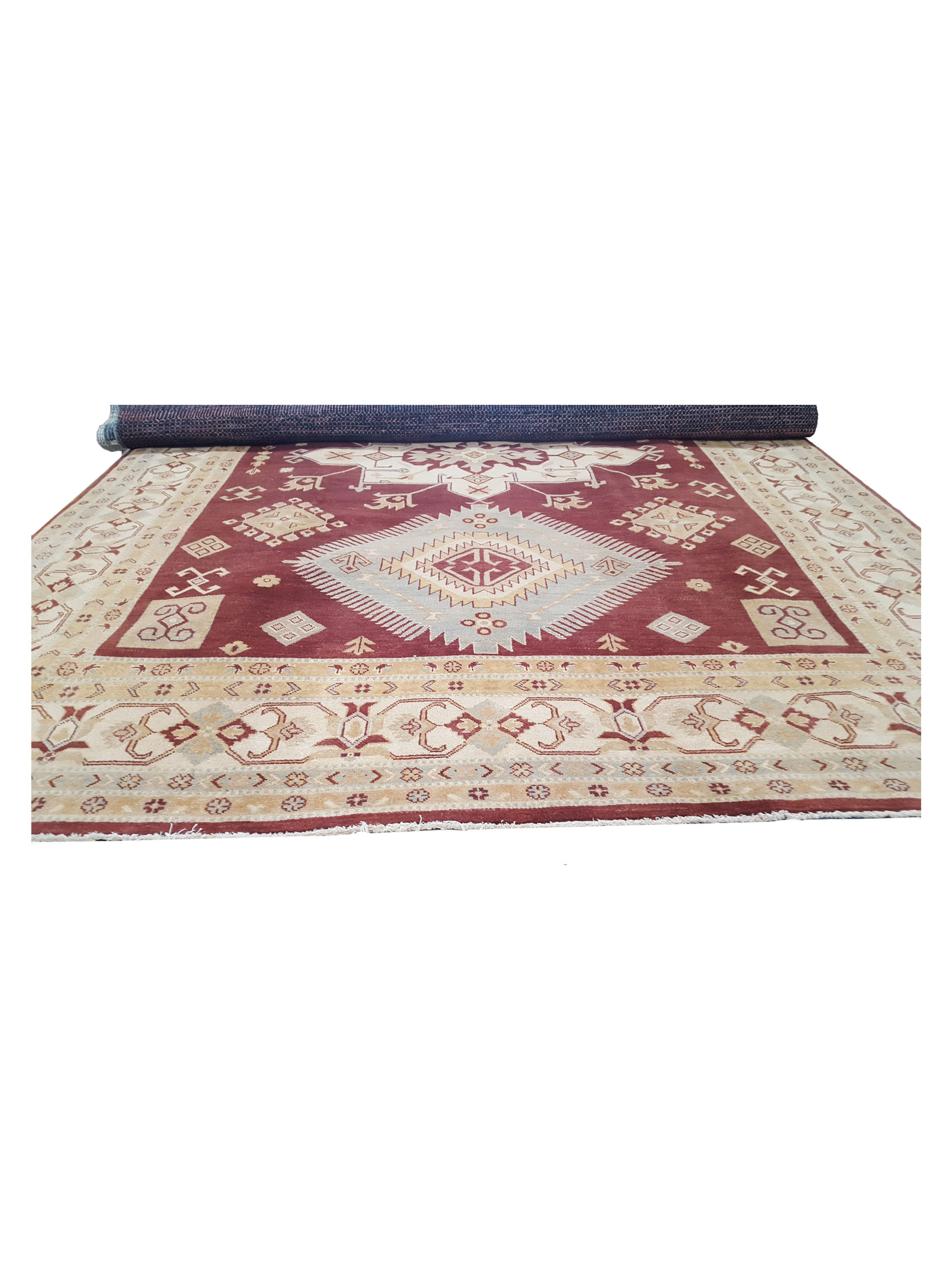 Kazak Hand Knotted Brown 9x12 - Image 7 of 7