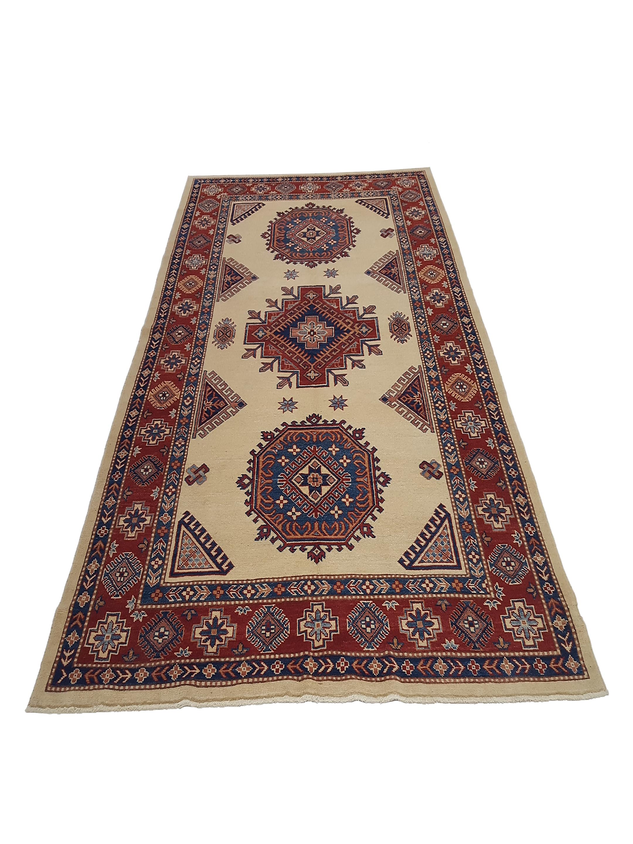 Kazak Hand Knotted Ivory 6x9 - Image 2 of 6