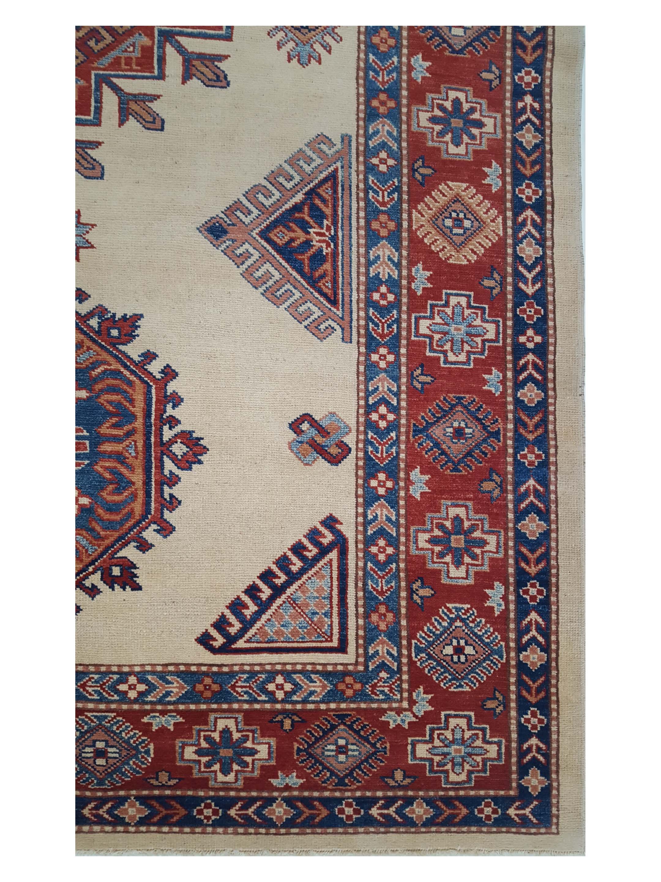 Kazak Hand Knotted Ivory 6x9 - Image 4 of 6