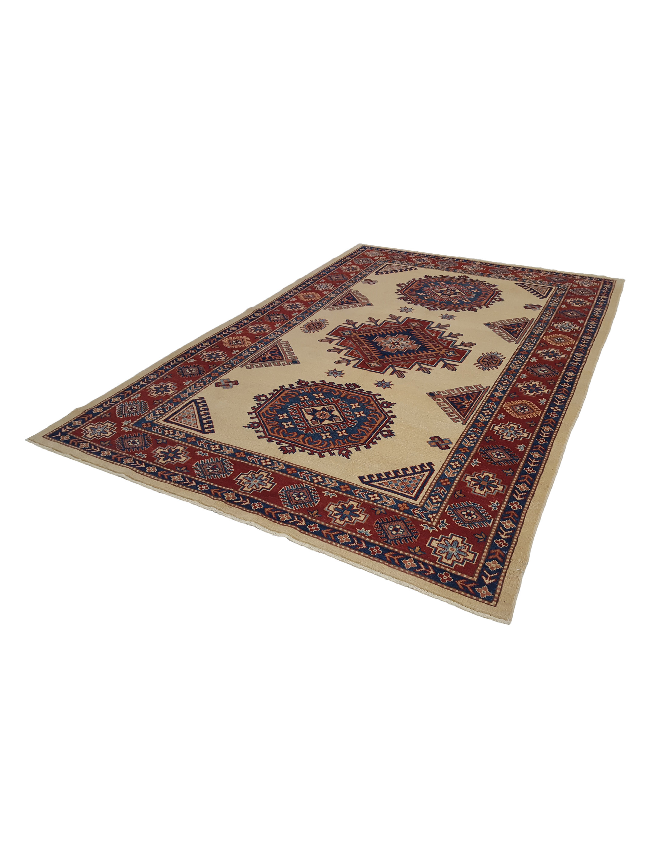 Kazak Hand Knotted Ivory 6x9 - Image 6 of 6
