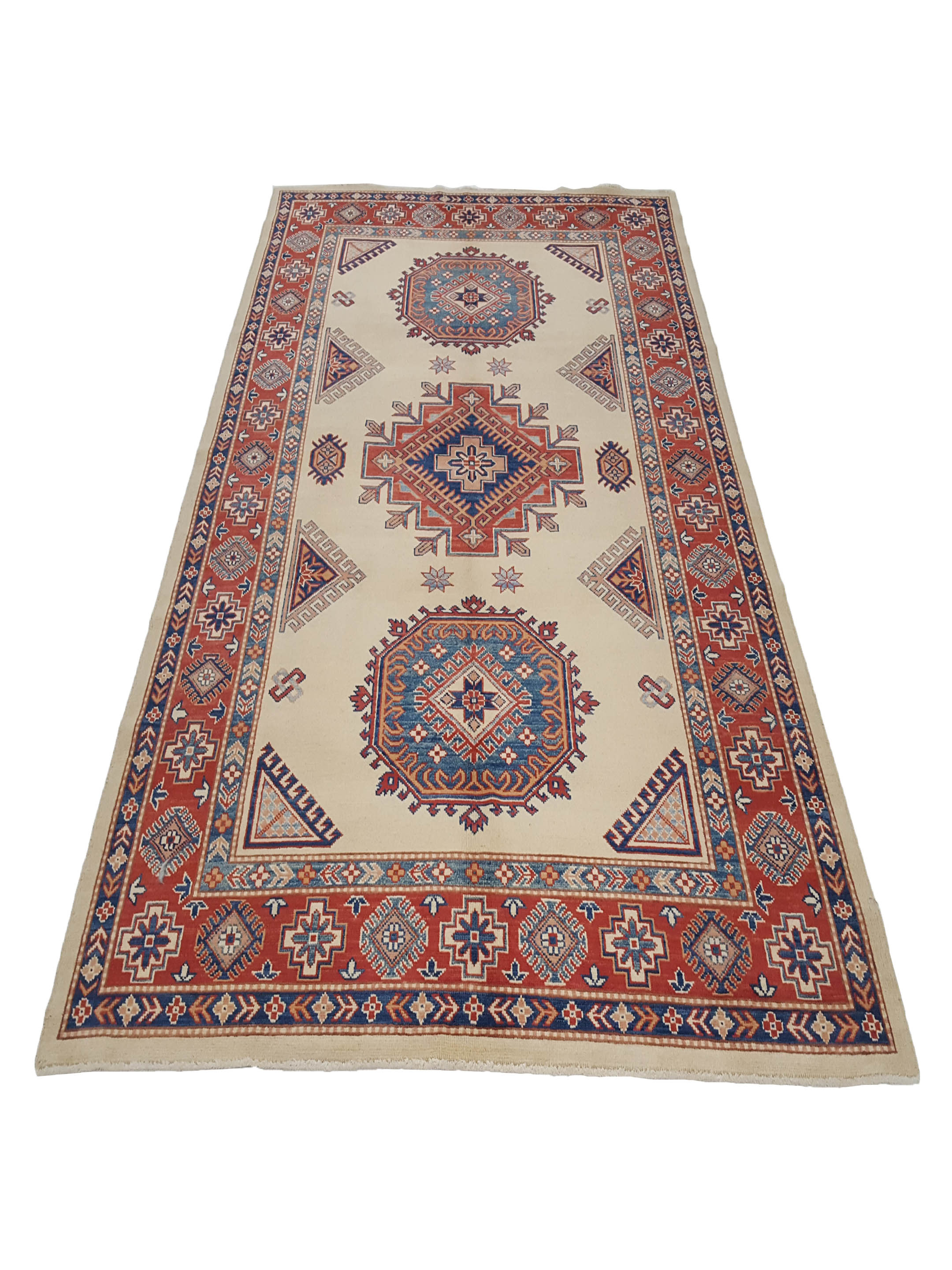 Kazak Hand Knotted Beige 6x9 - Image 2 of 6