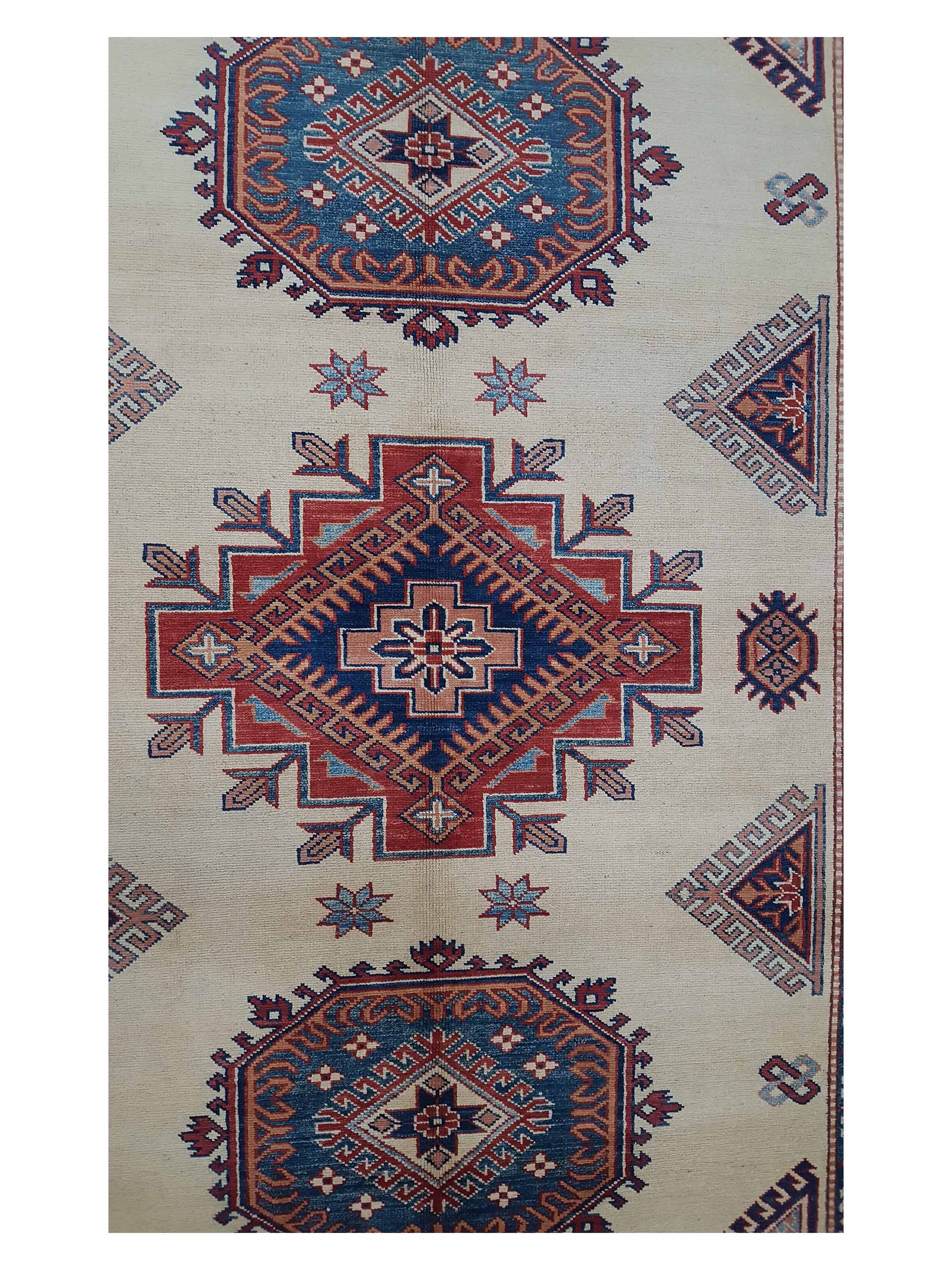 Kazak Hand Knotted Beige 6x9 - Image 5 of 6
