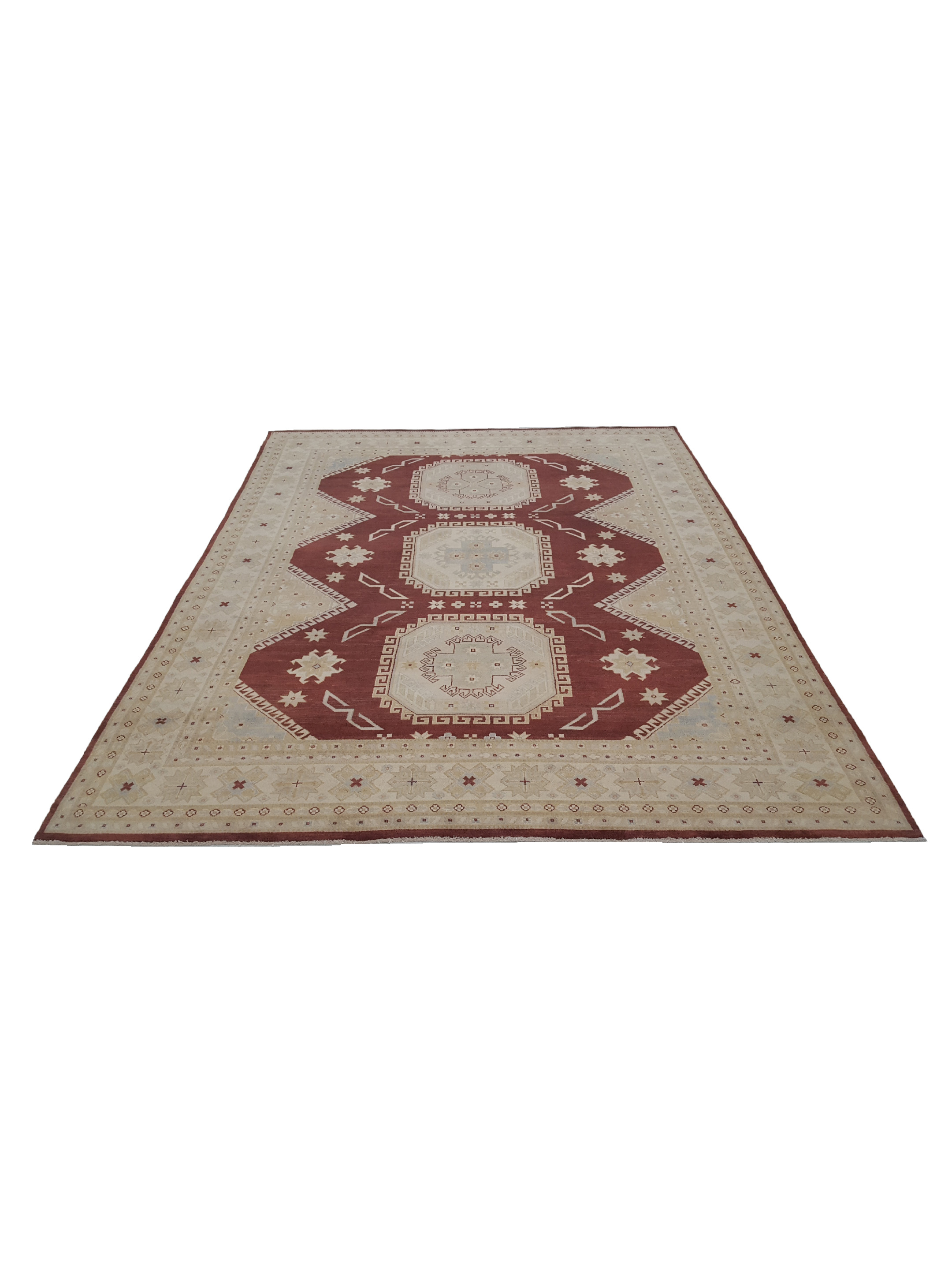 Kazak Hand Knotted Brown 9x12 - Image 2 of 6