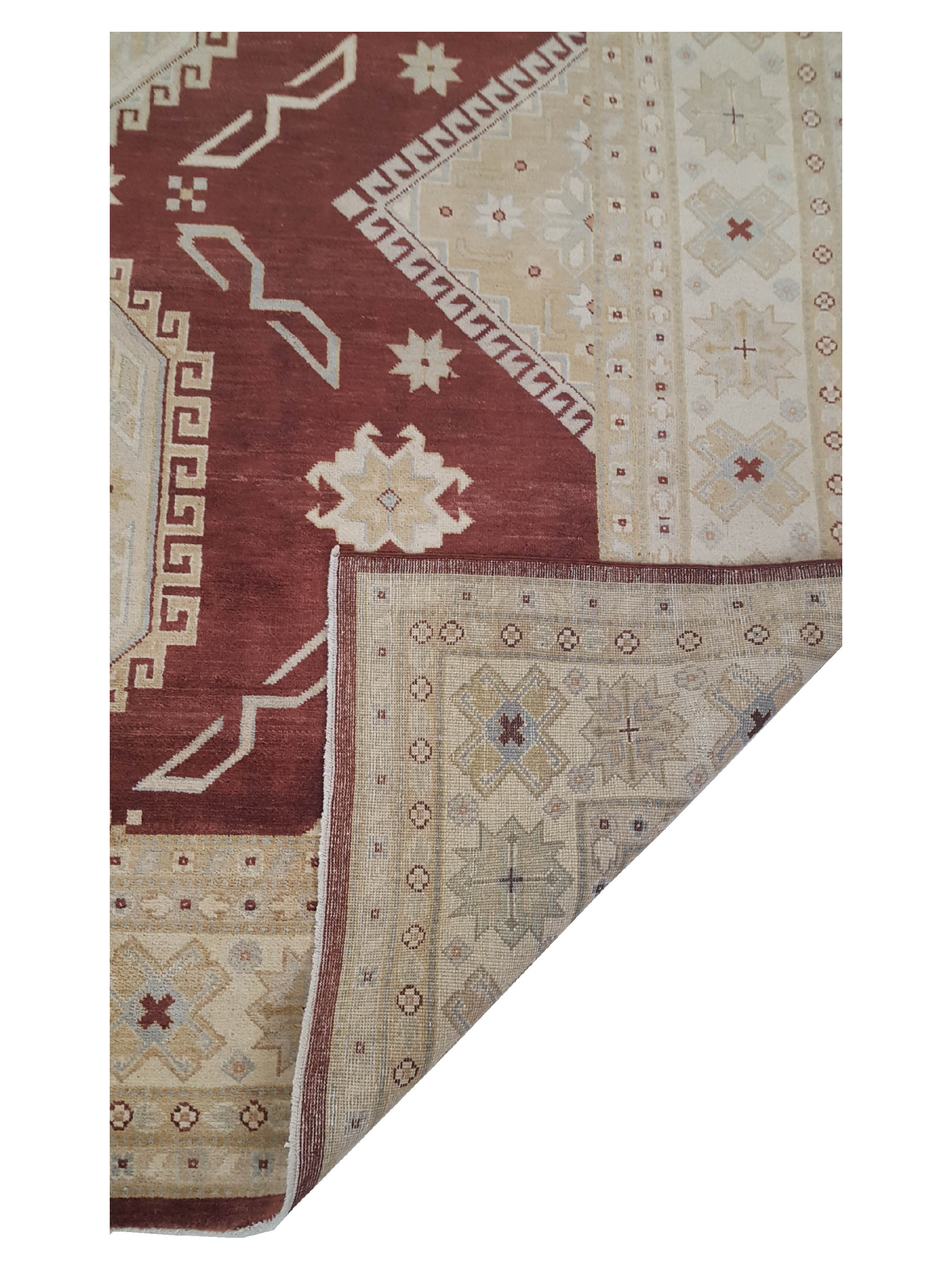 Kazak Hand Knotted Brown 9x12 - Image 3 of 6