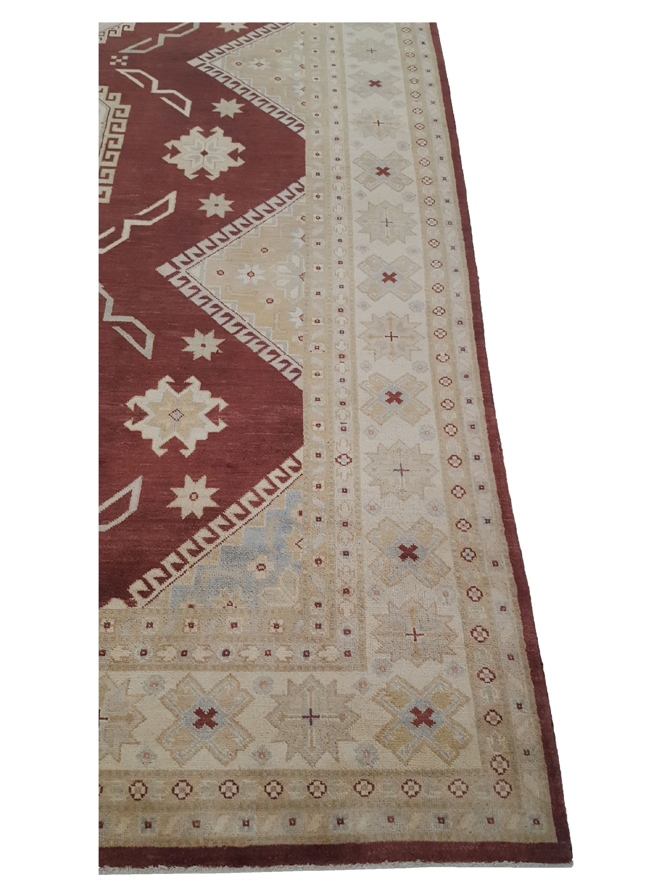 Kazak Hand Knotted Brown 9x12 - Image 4 of 6