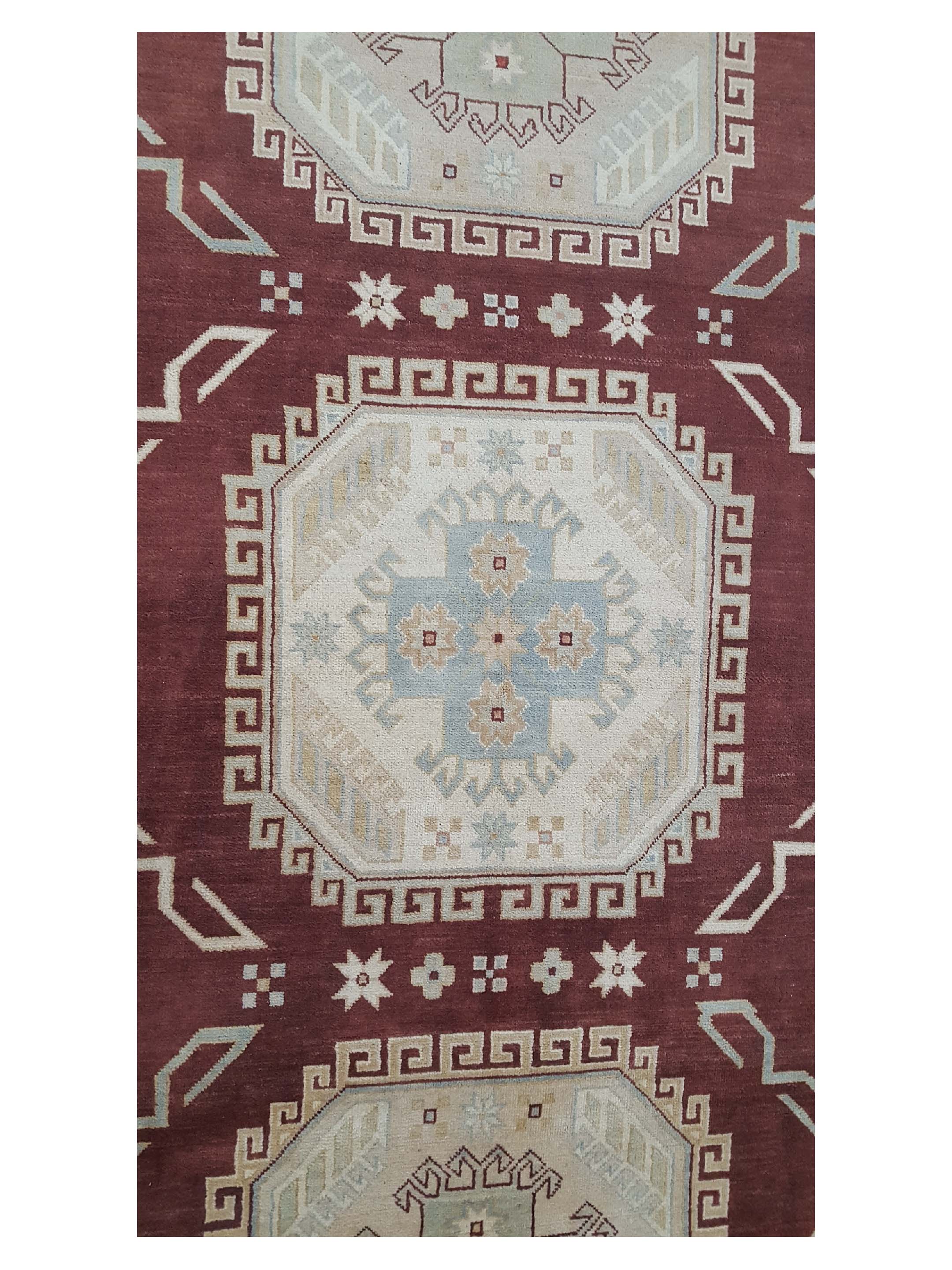 Kazak Hand Knotted Brown 9x12 - Image 5 of 6
