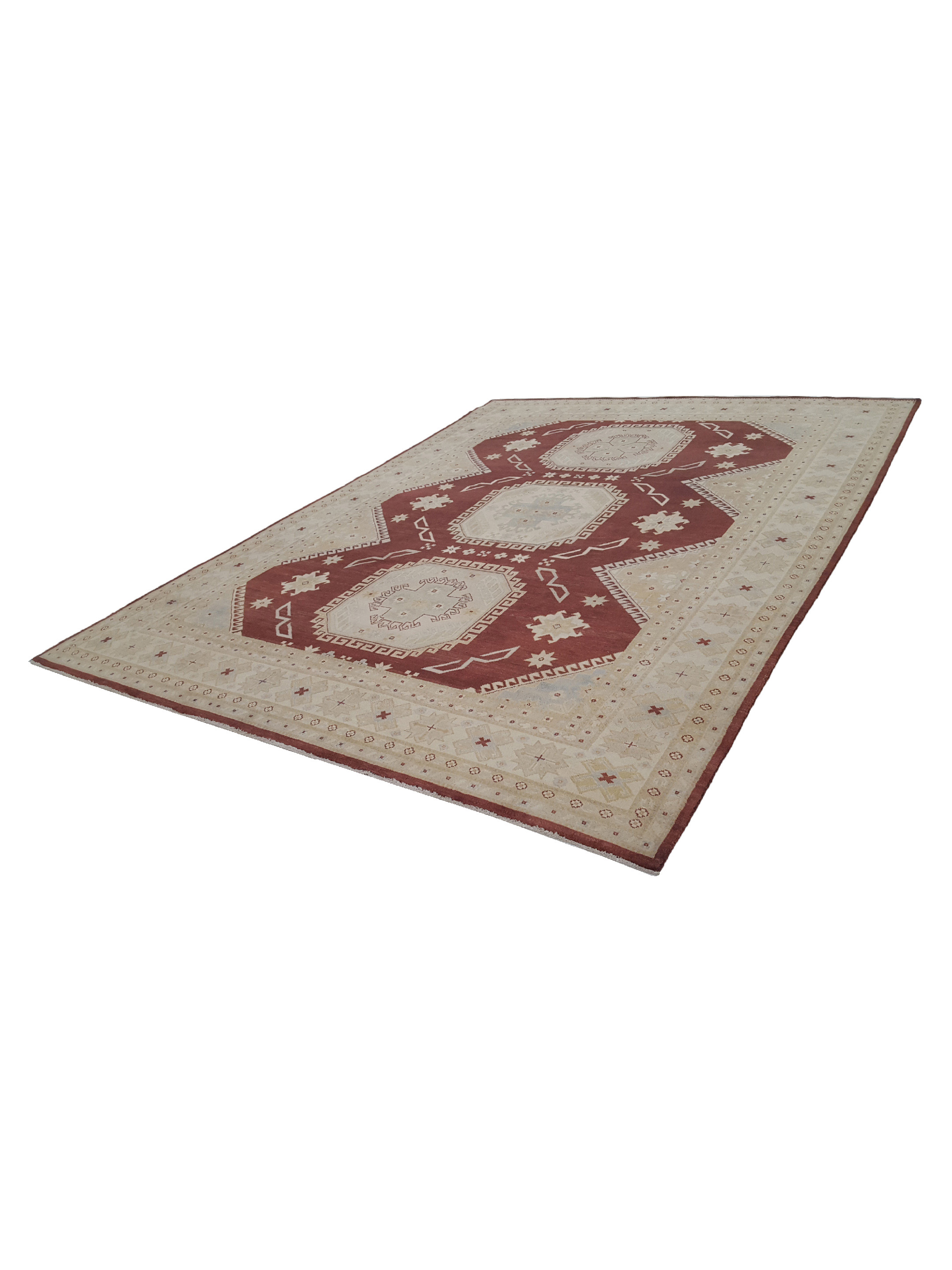 Kazak Hand Knotted Brown 9x12 - Image 6 of 6