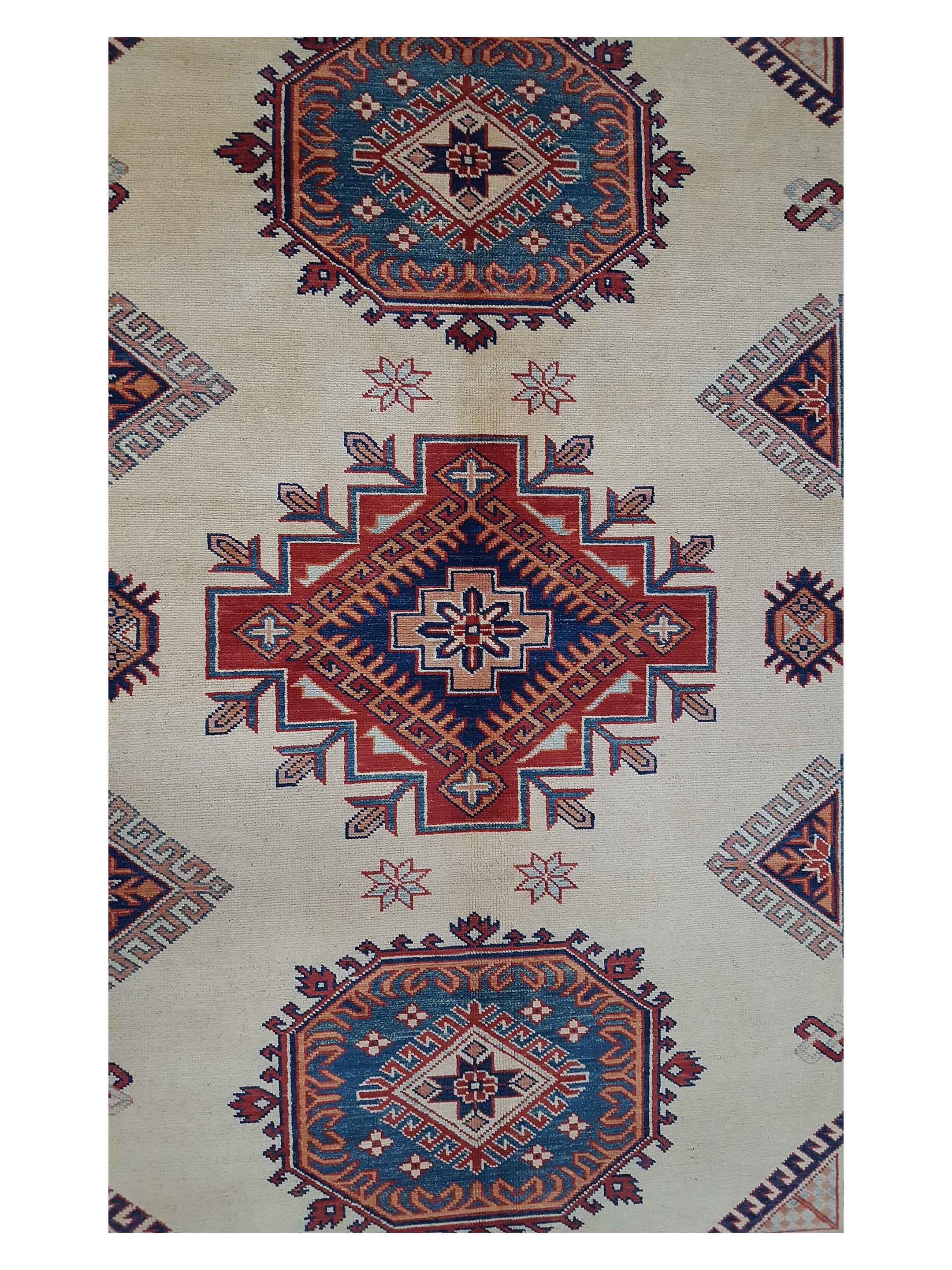 Kazak Hand Knotted Beige 6x9 - Image 5 of 6