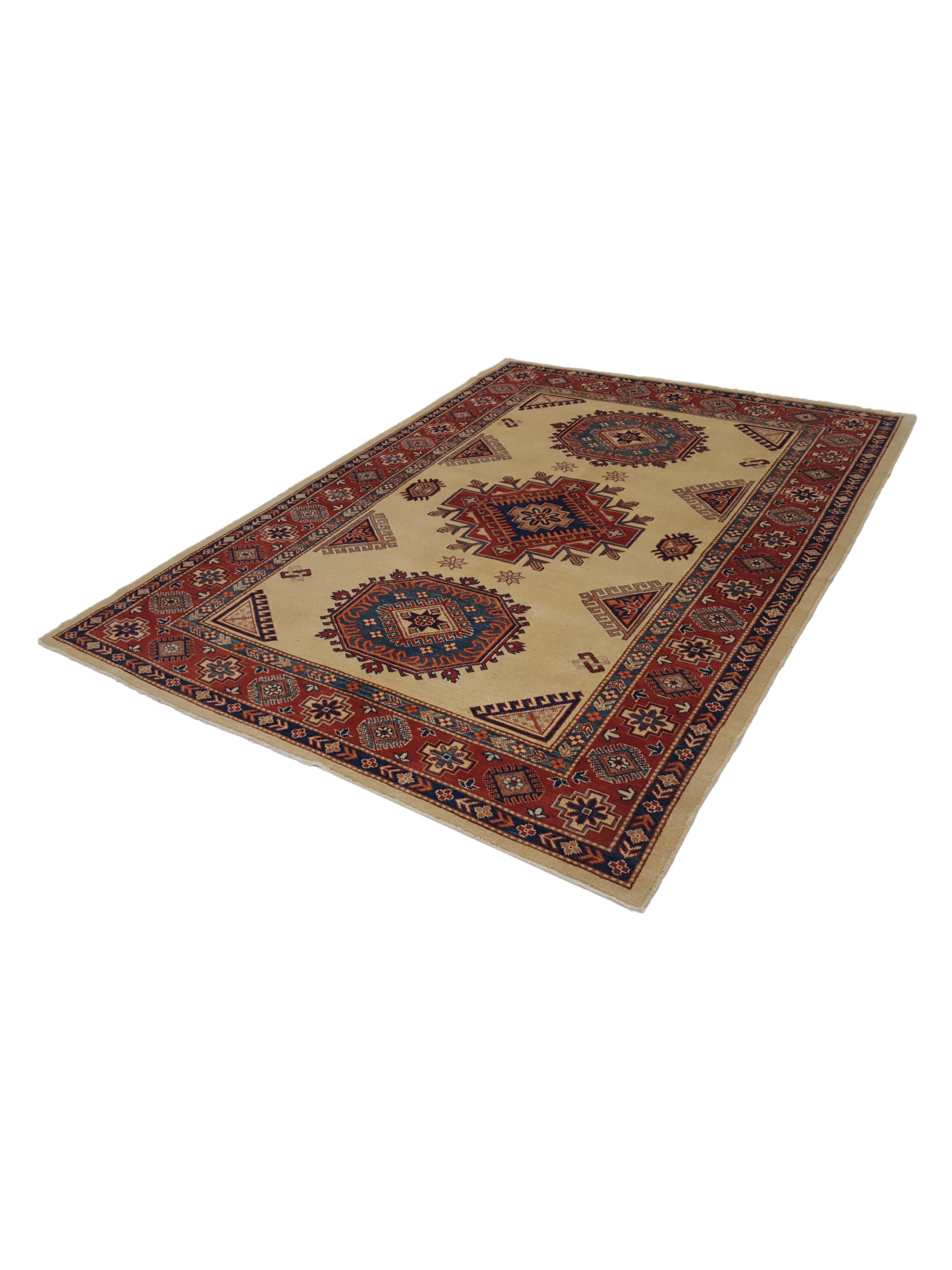Kazak Hand Knotted Beige 6x9 - Image 6 of 6