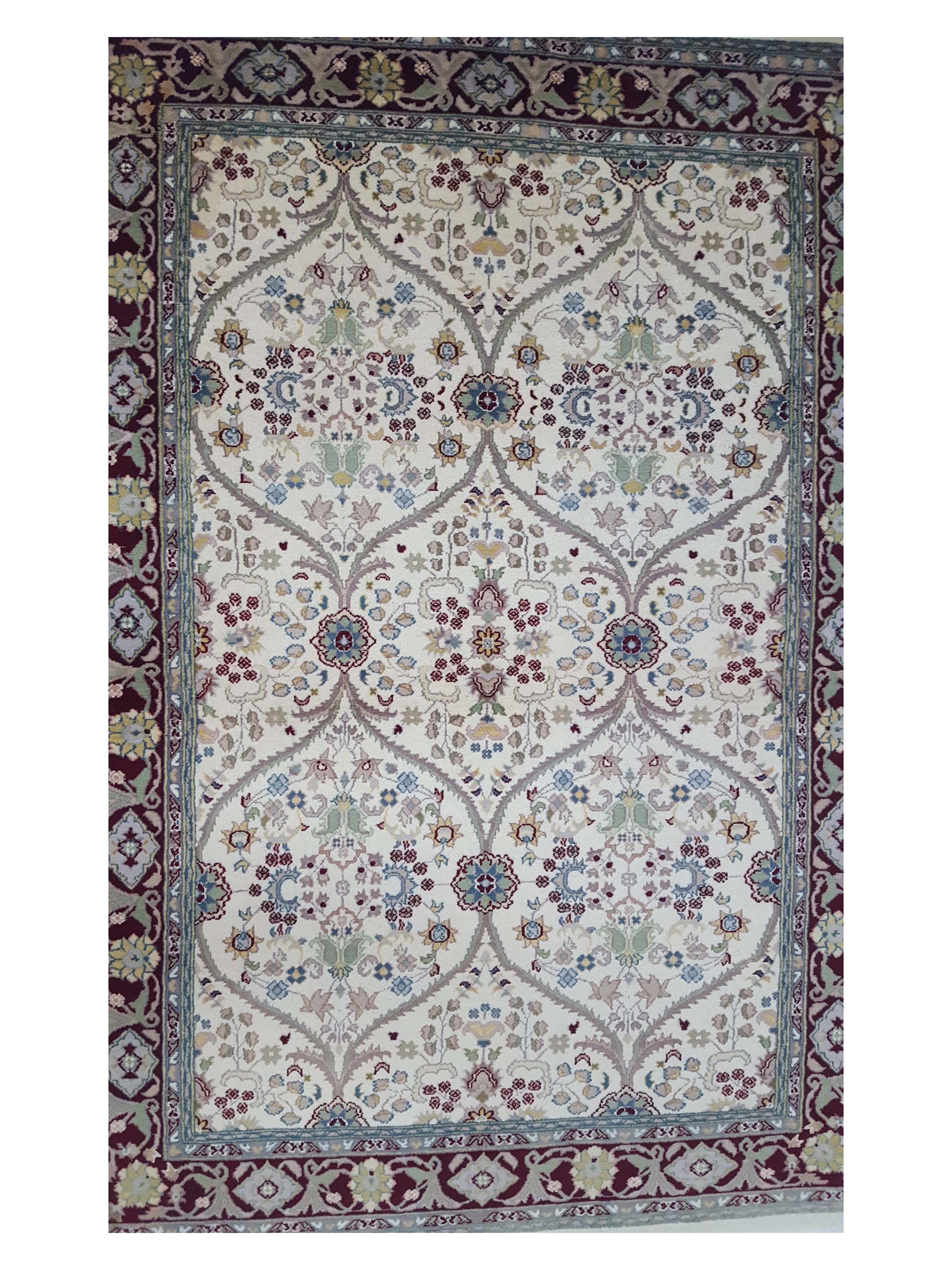 Tabriz-Pk Hand Knotted Ivory 4x6 - Image 4 of 5