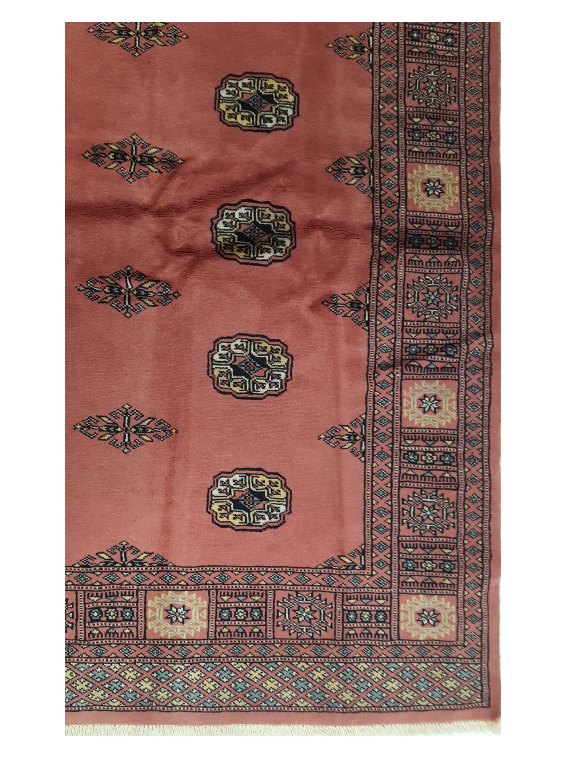 Bokhara Hand Knotted Peach 4x6 - Image 4 of 6