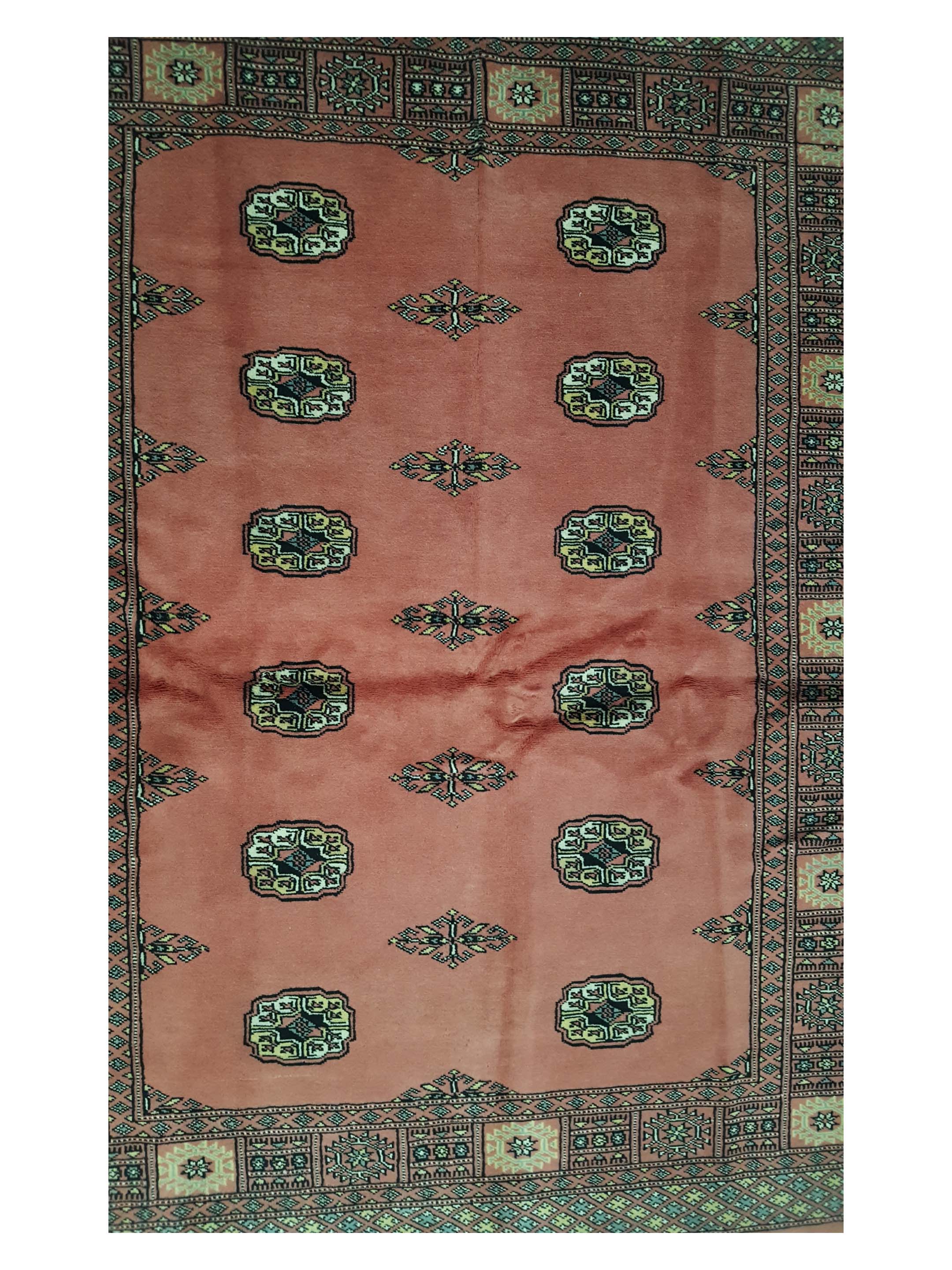 Bokhara Hand Knotted Peach 4x6 - Image 5 of 6