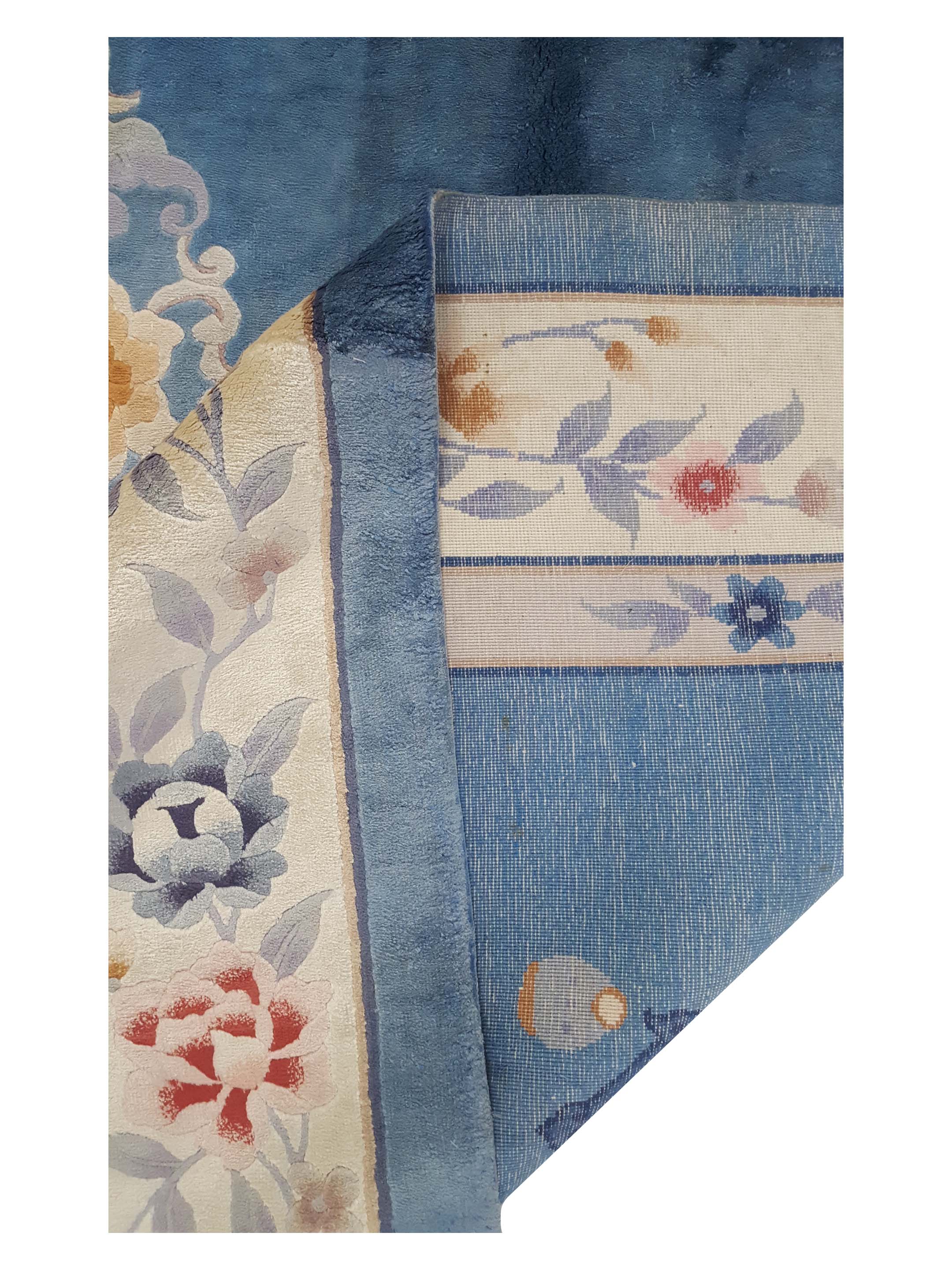Peking Hand Knotted Blue 9x12 - Image 7 of 7