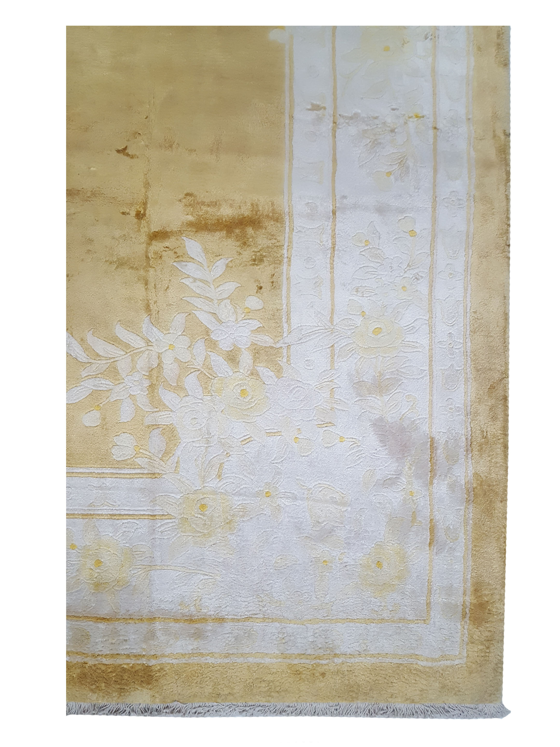 Peking Hand Knotted Yellow 9x12 - Image 4 of 7