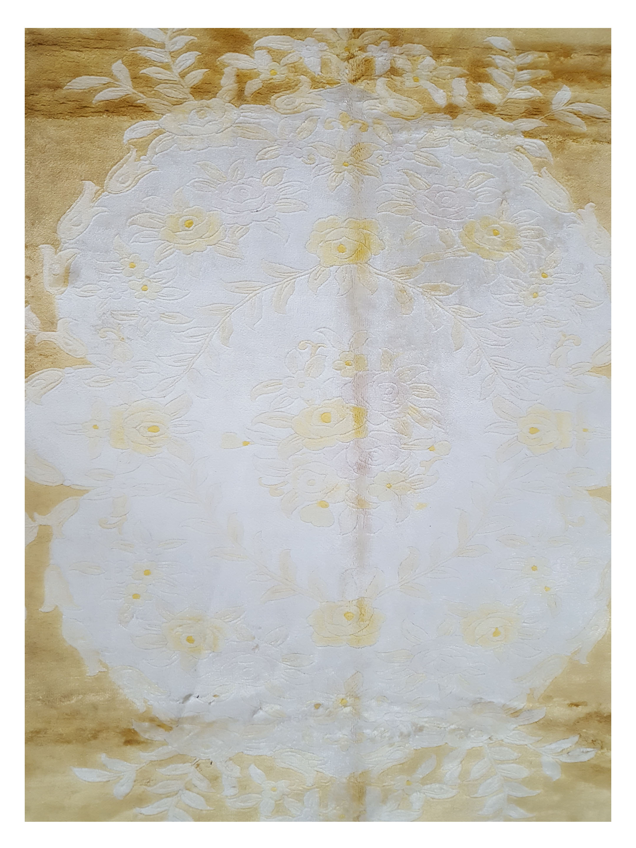 Peking Hand Knotted Yellow 9x12 - Image 5 of 7