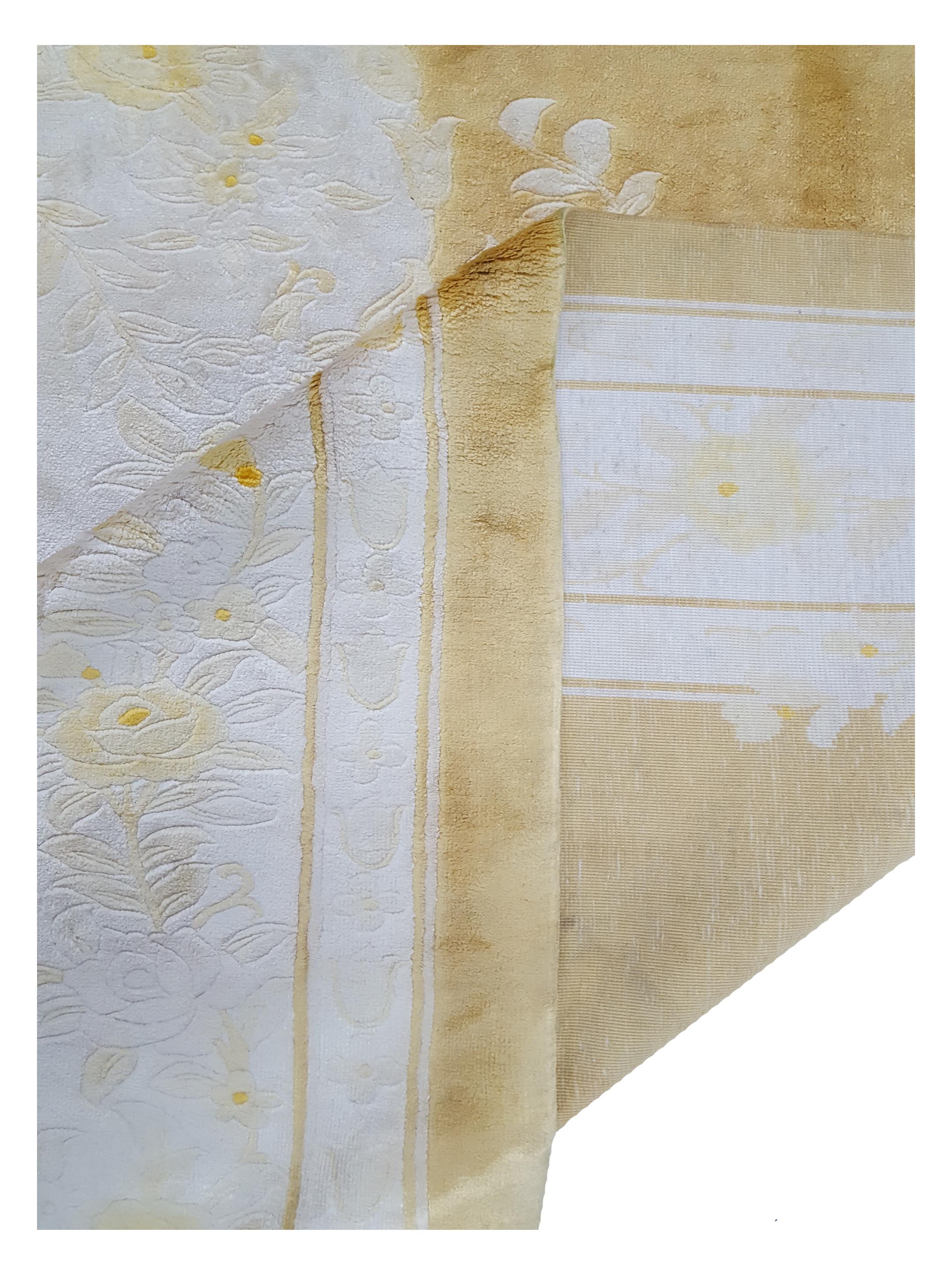 Peking Hand Knotted Yellow 9x12 - Image 7 of 7