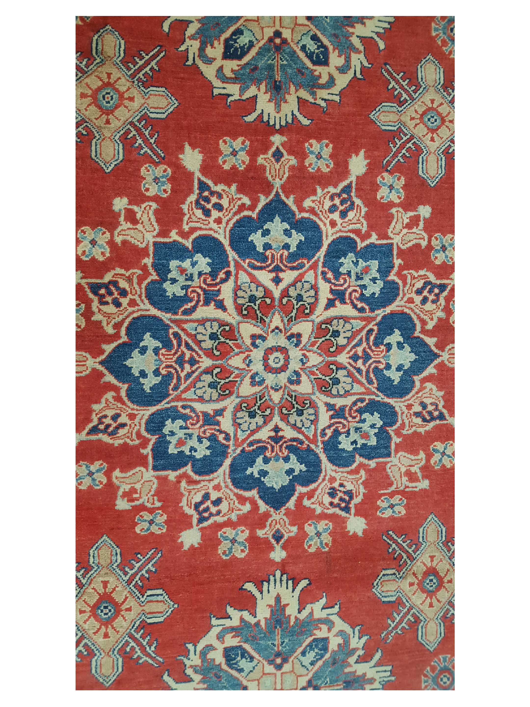 Kazak Hand Knotted Red 8x10 - Image 5 of 6