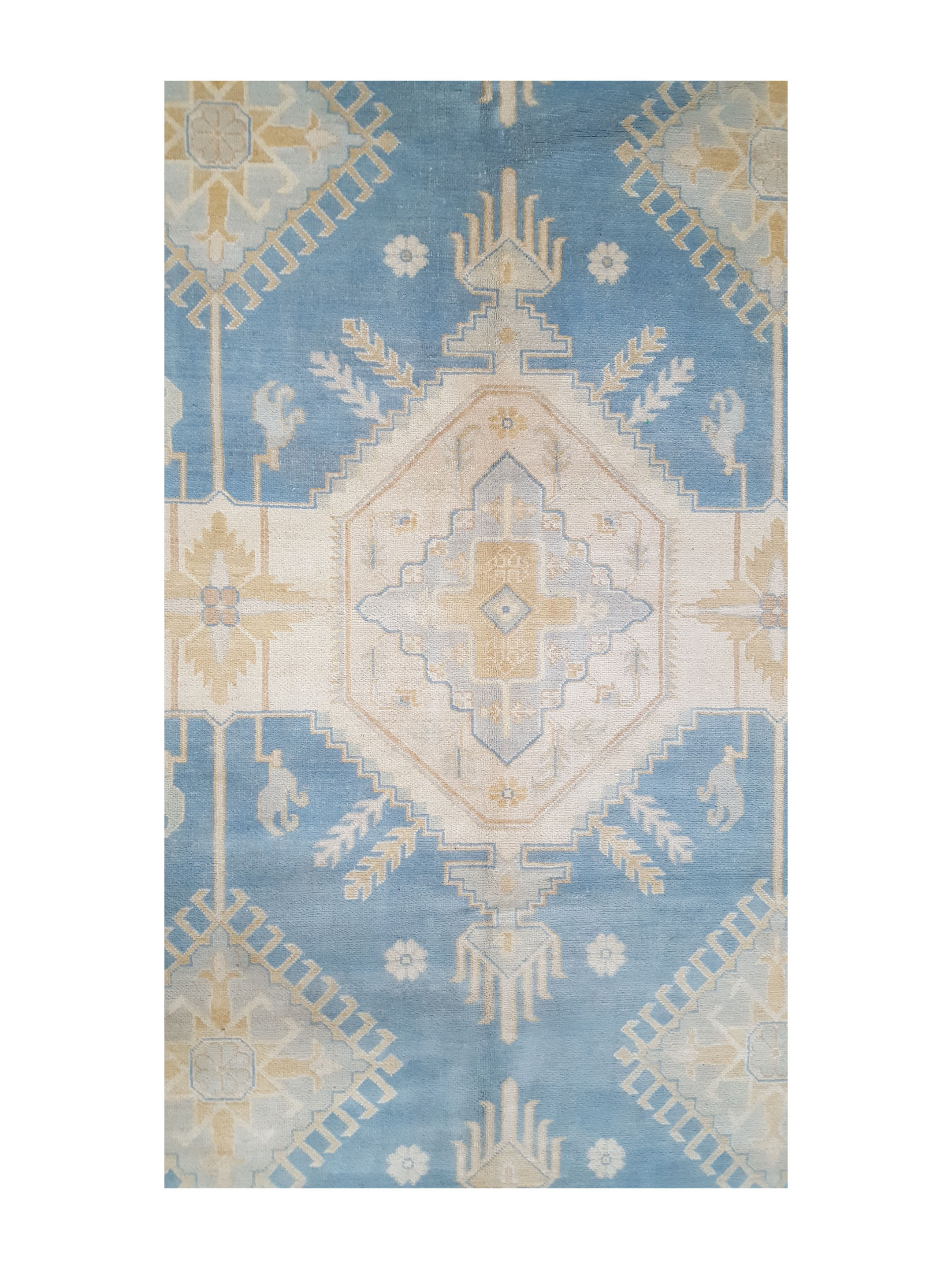 Kazak Hand Knotted Lt.Blue 10x14 - Image 5 of 6