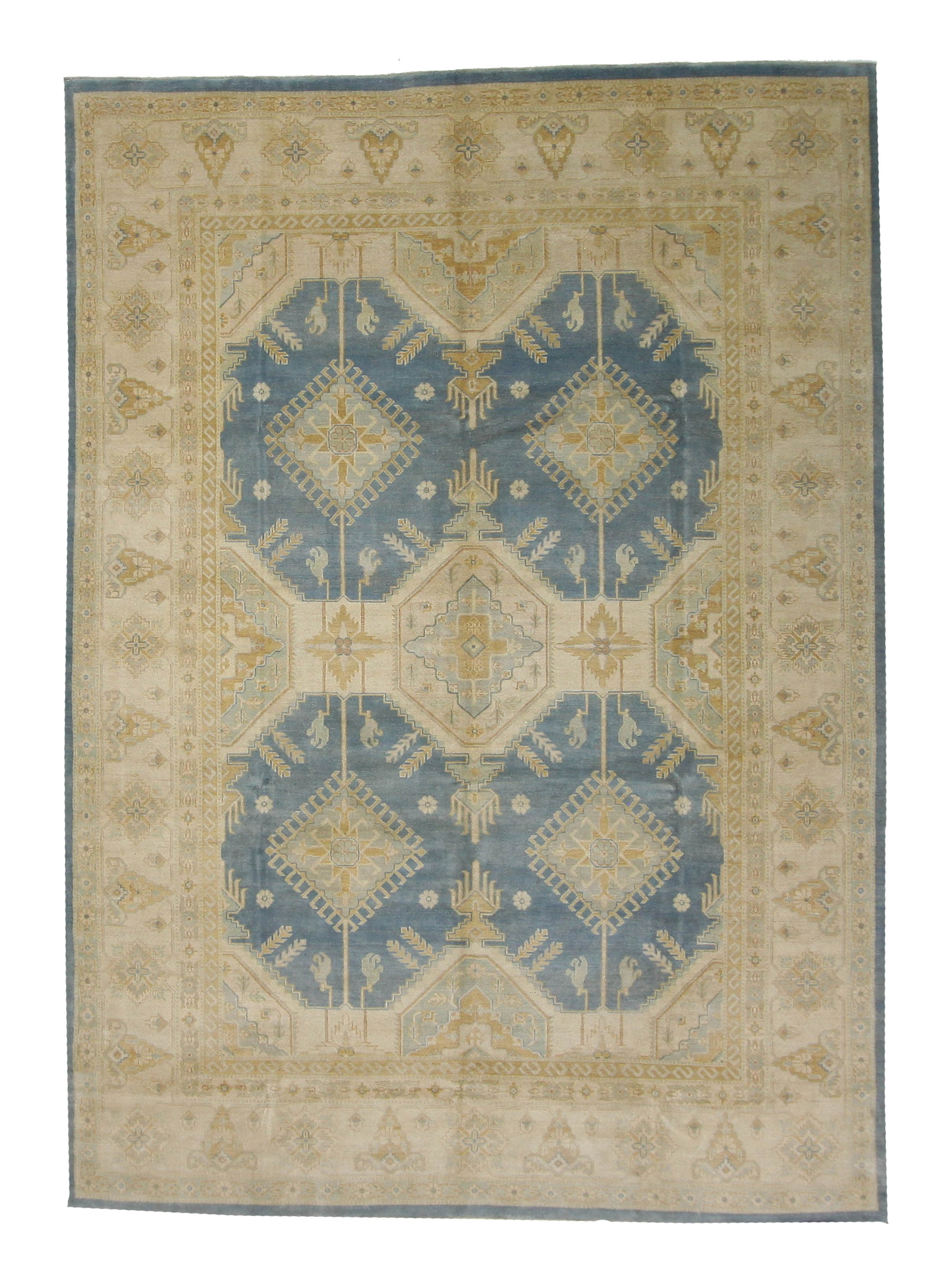 Kazak Hand Knotted Lt.Blue 10x14