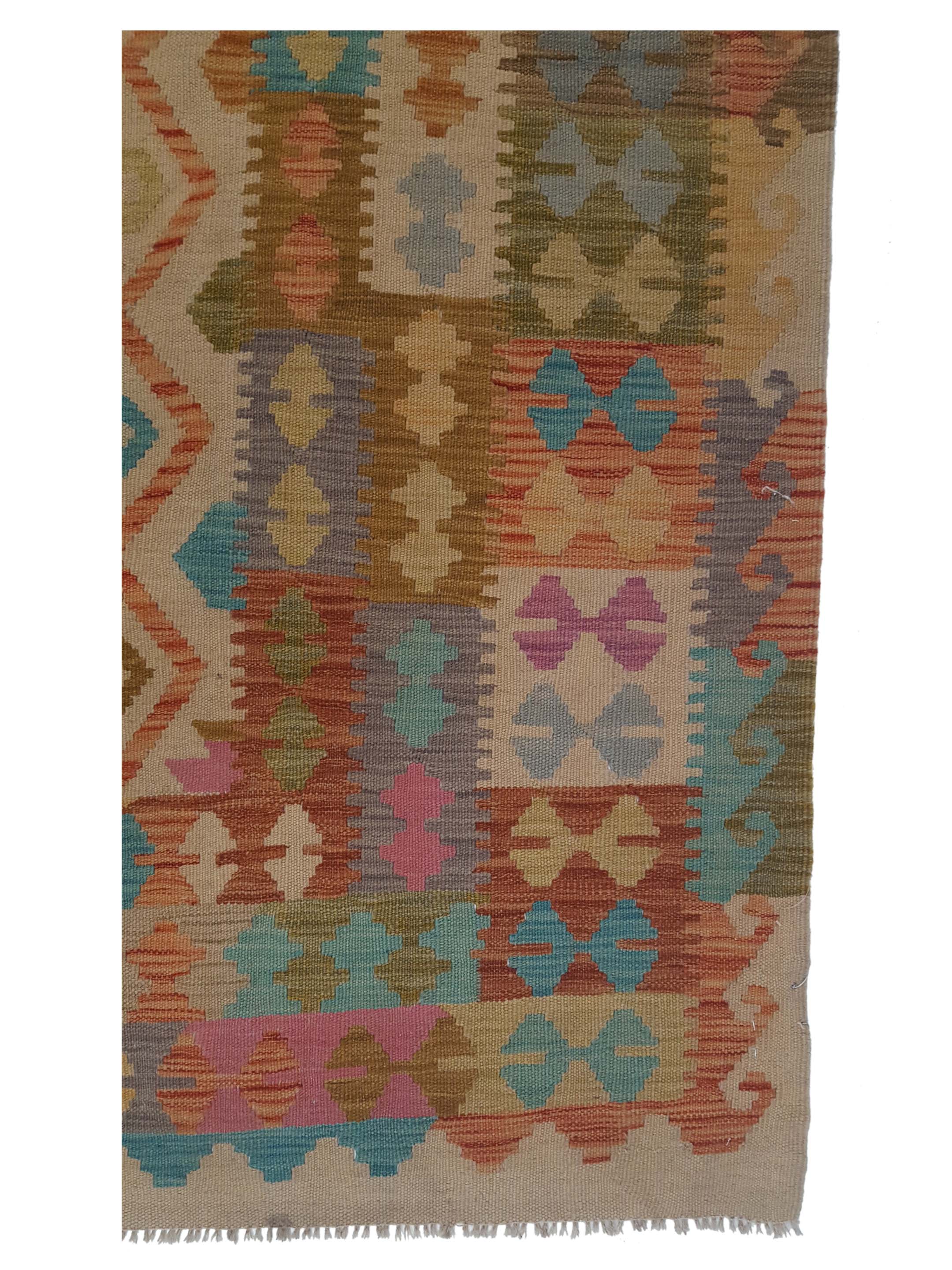 Kilim Hand Woven Yellow 6x9 - Image 3 of 7