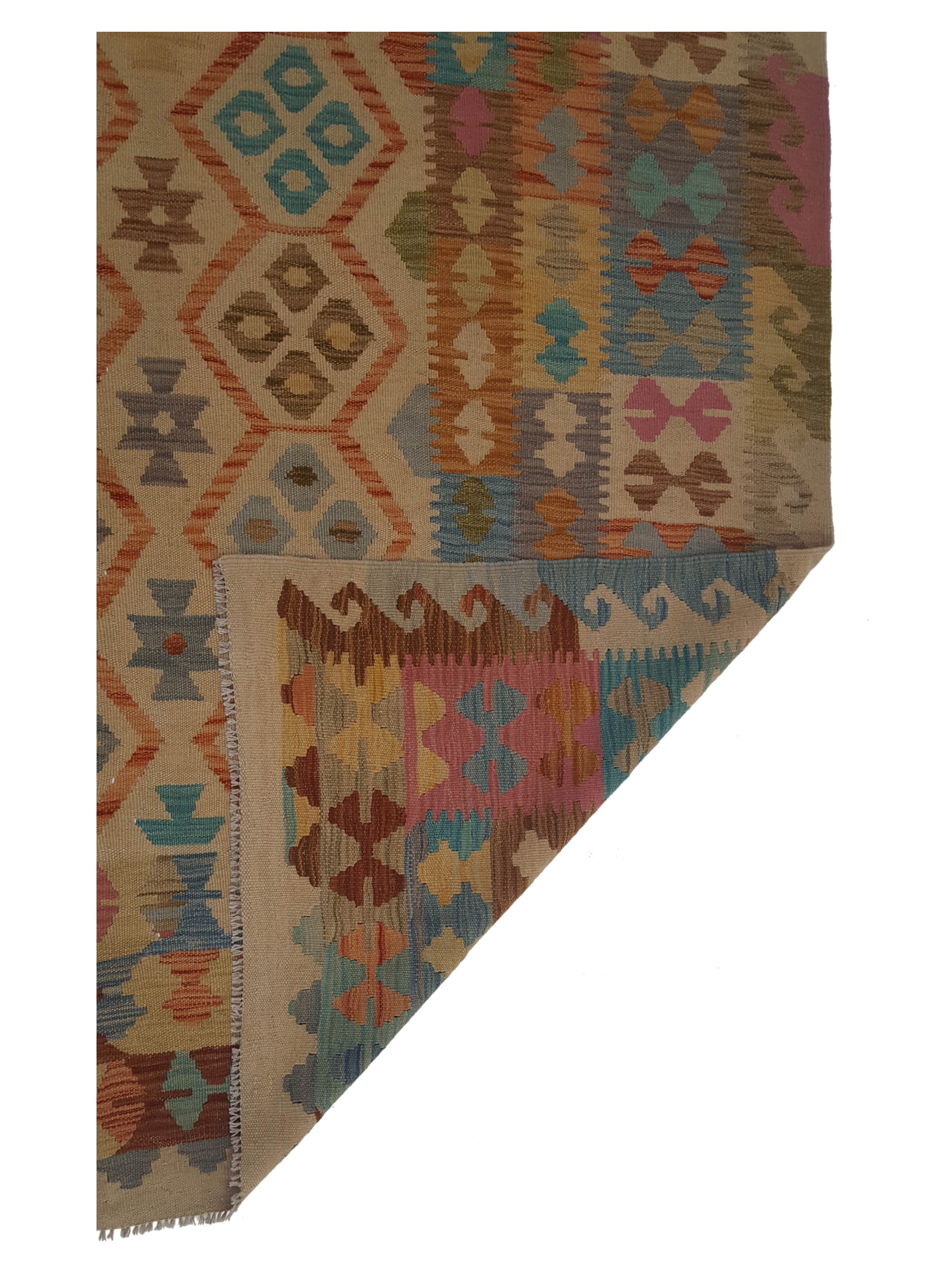 Kilim Hand Woven Yellow 6x9 - Image 5 of 7