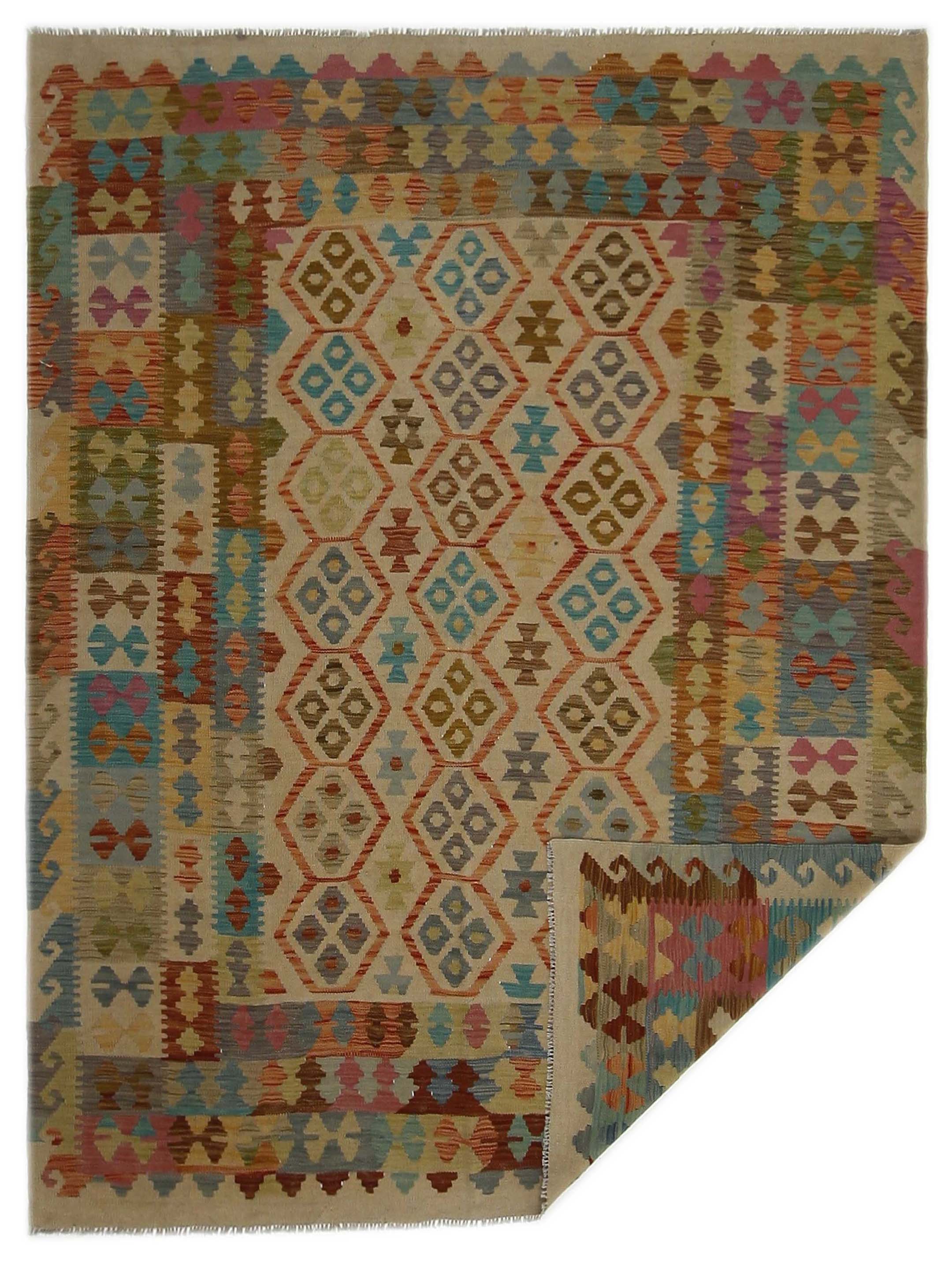 Kilim Hand Woven Yellow 6x9 - Image 7 of 7
