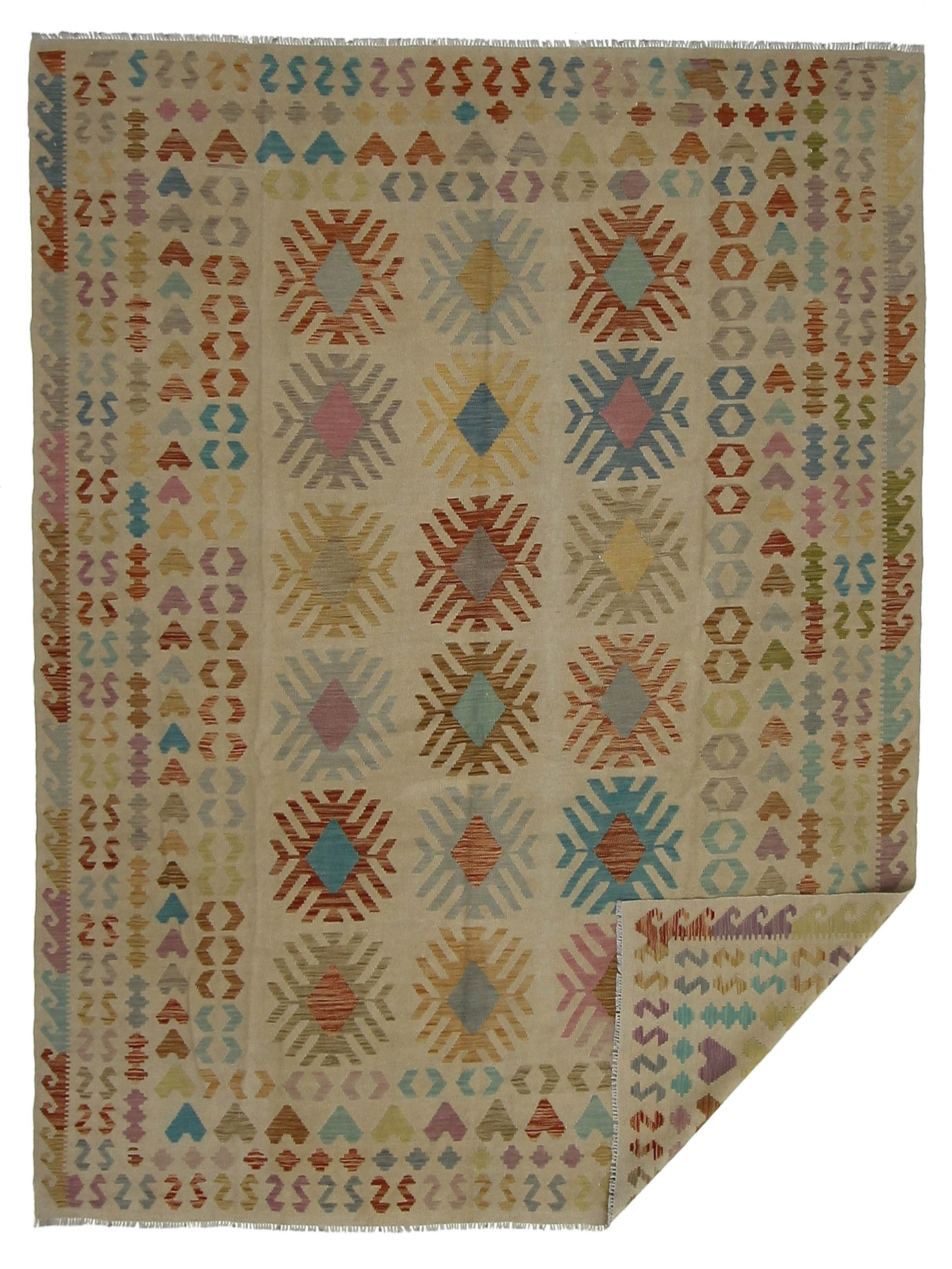 Kilim Hand Woven Multi 8x10 - Image 5 of 5