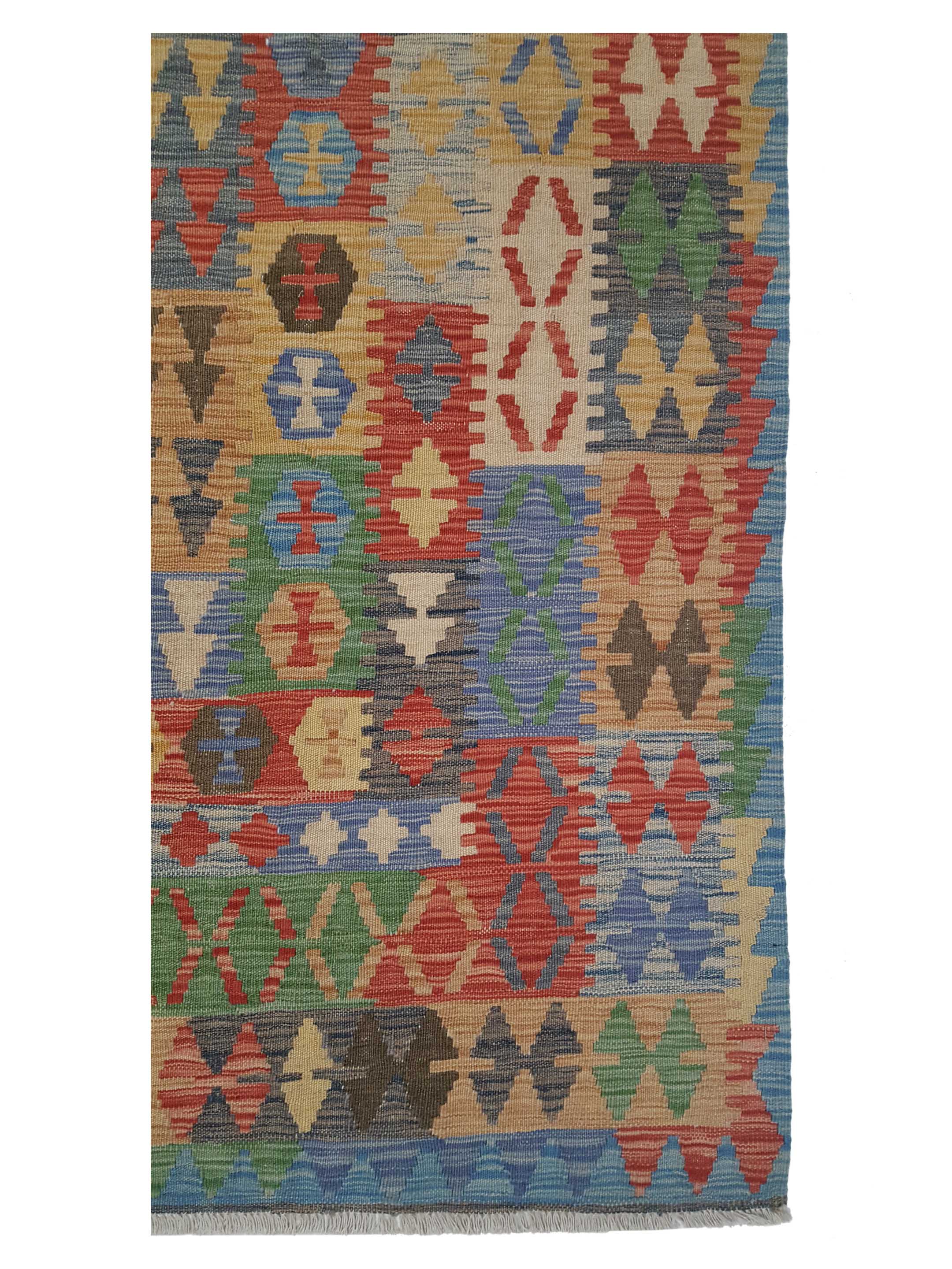 Kilim Hand Woven Green 6x9 - Image 4 of 6