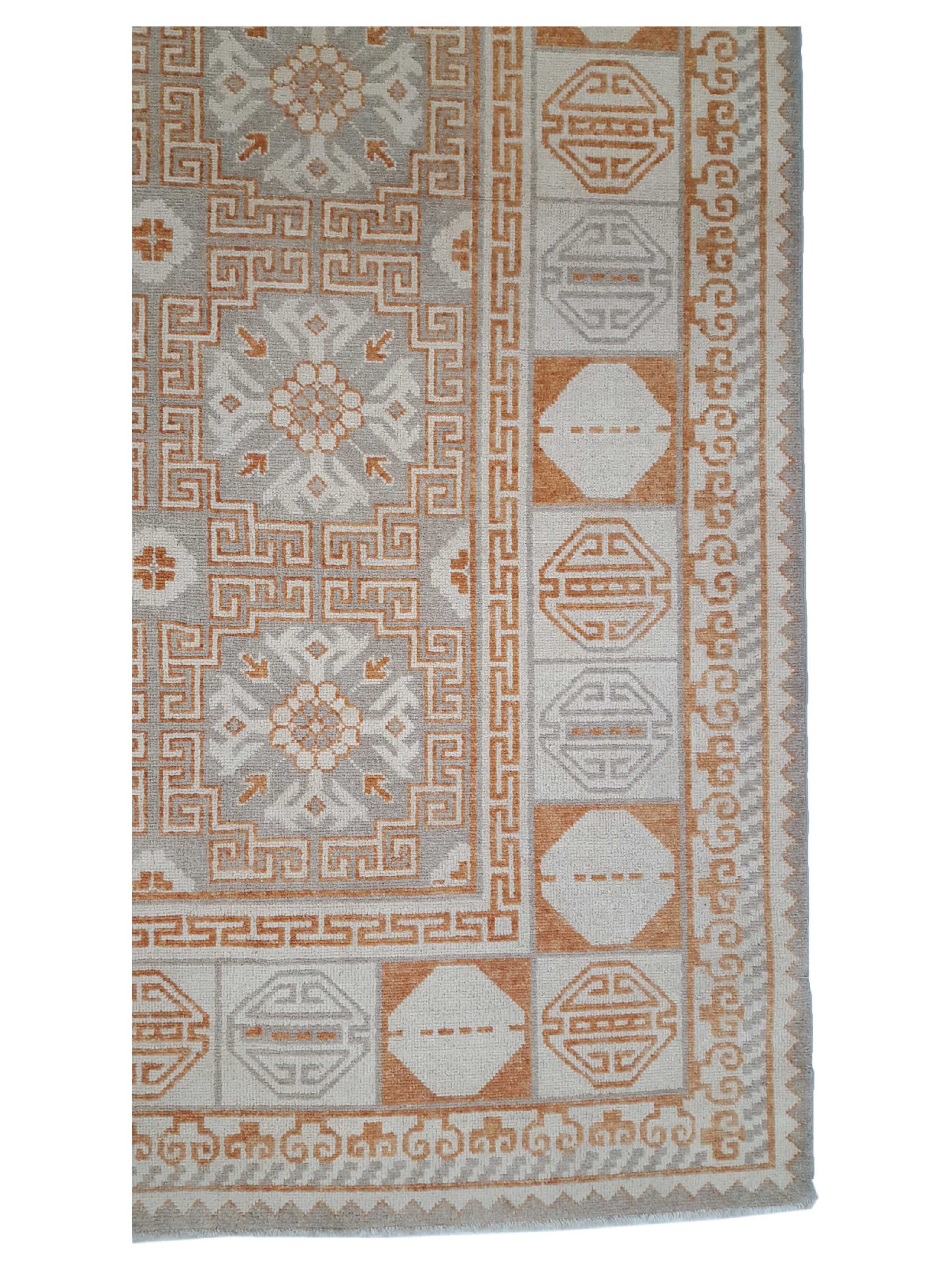 Khotan Hand Knotted Grey 8x12 - Image 4 of 6