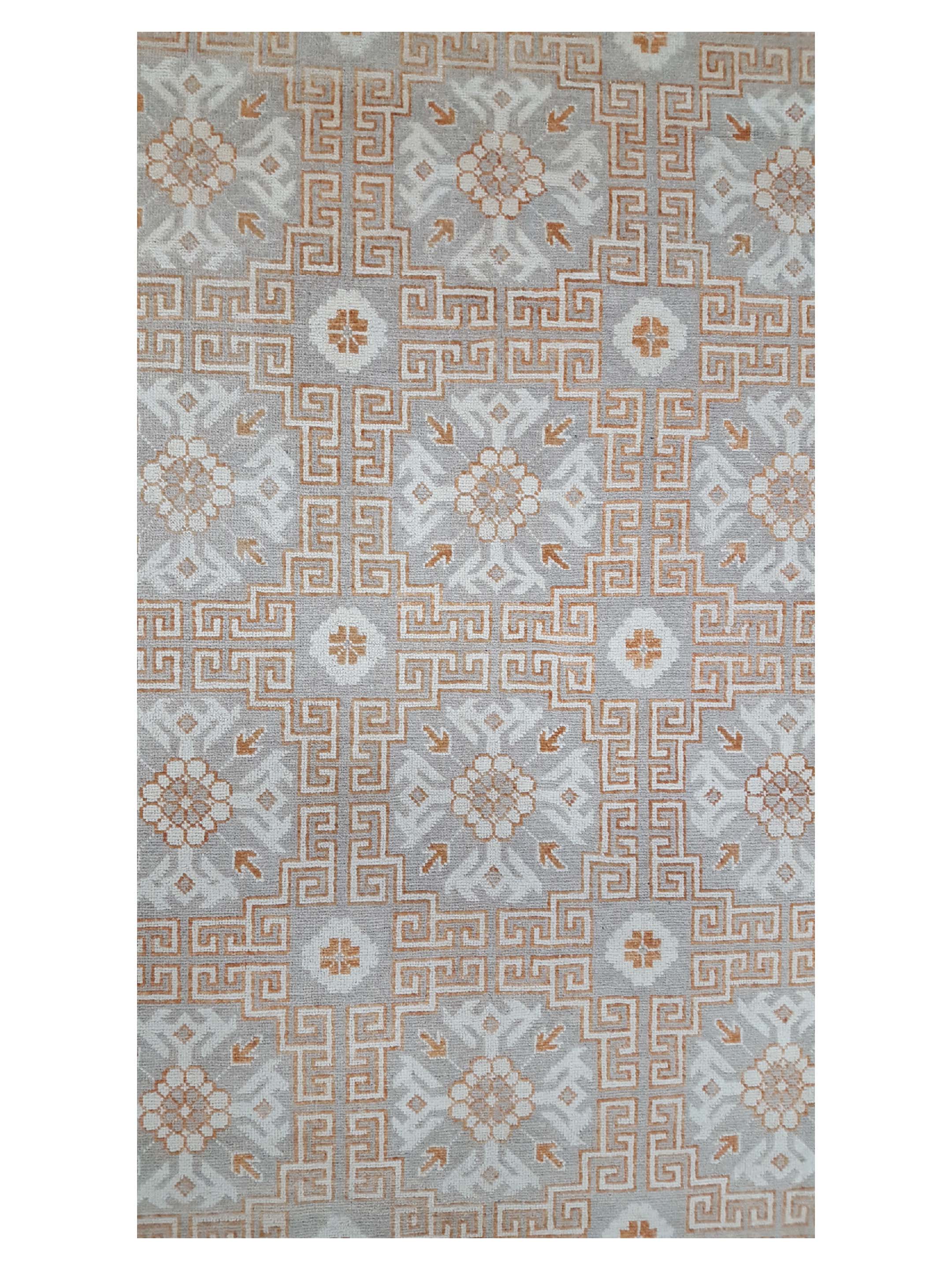 Khotan Hand Knotted Grey 8x12 - Image 5 of 6