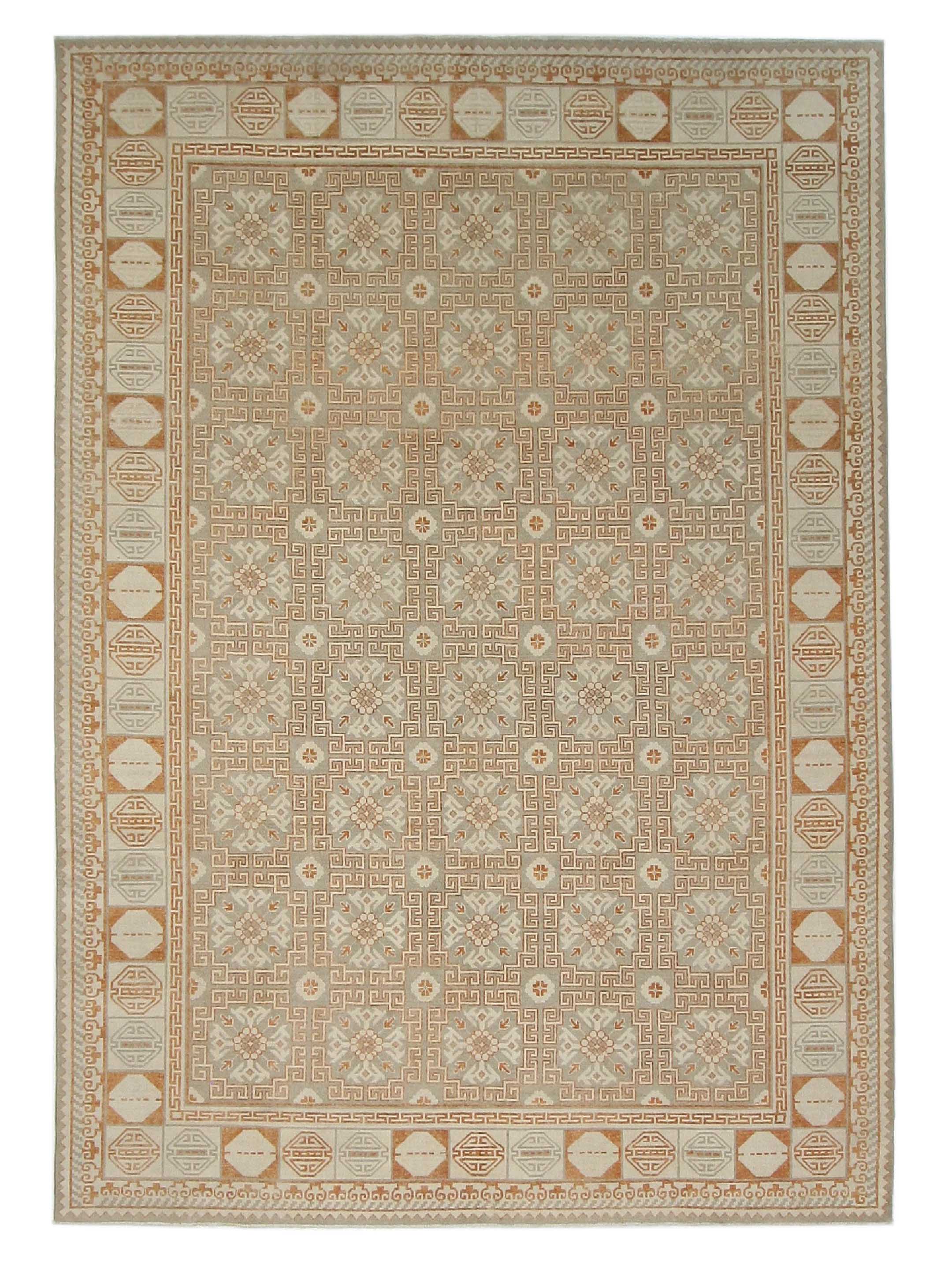 Khotan Hand Knotted Grey 8x12