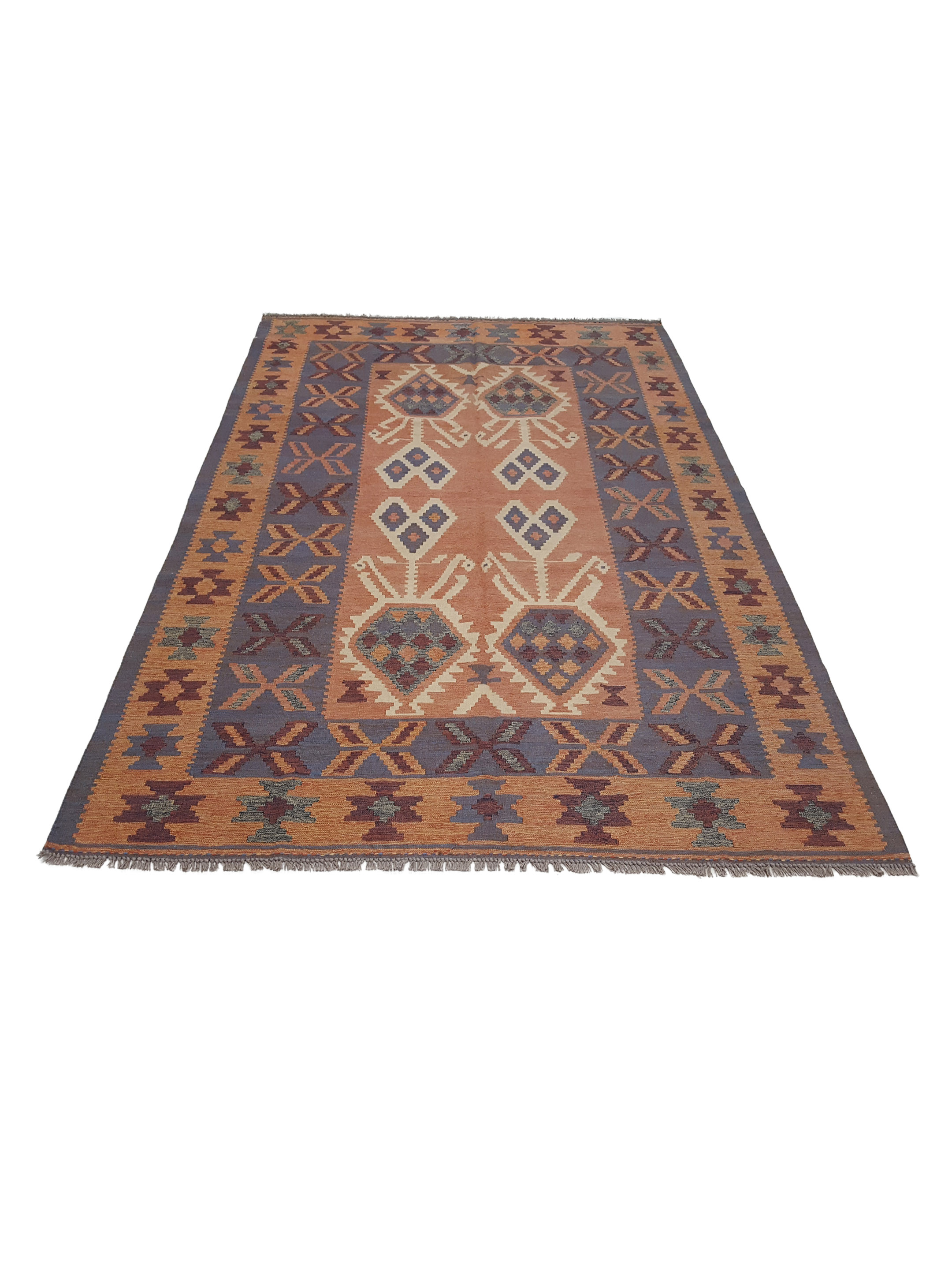 Kilim Hand Woven Grey 6x9 - Image 2 of 6