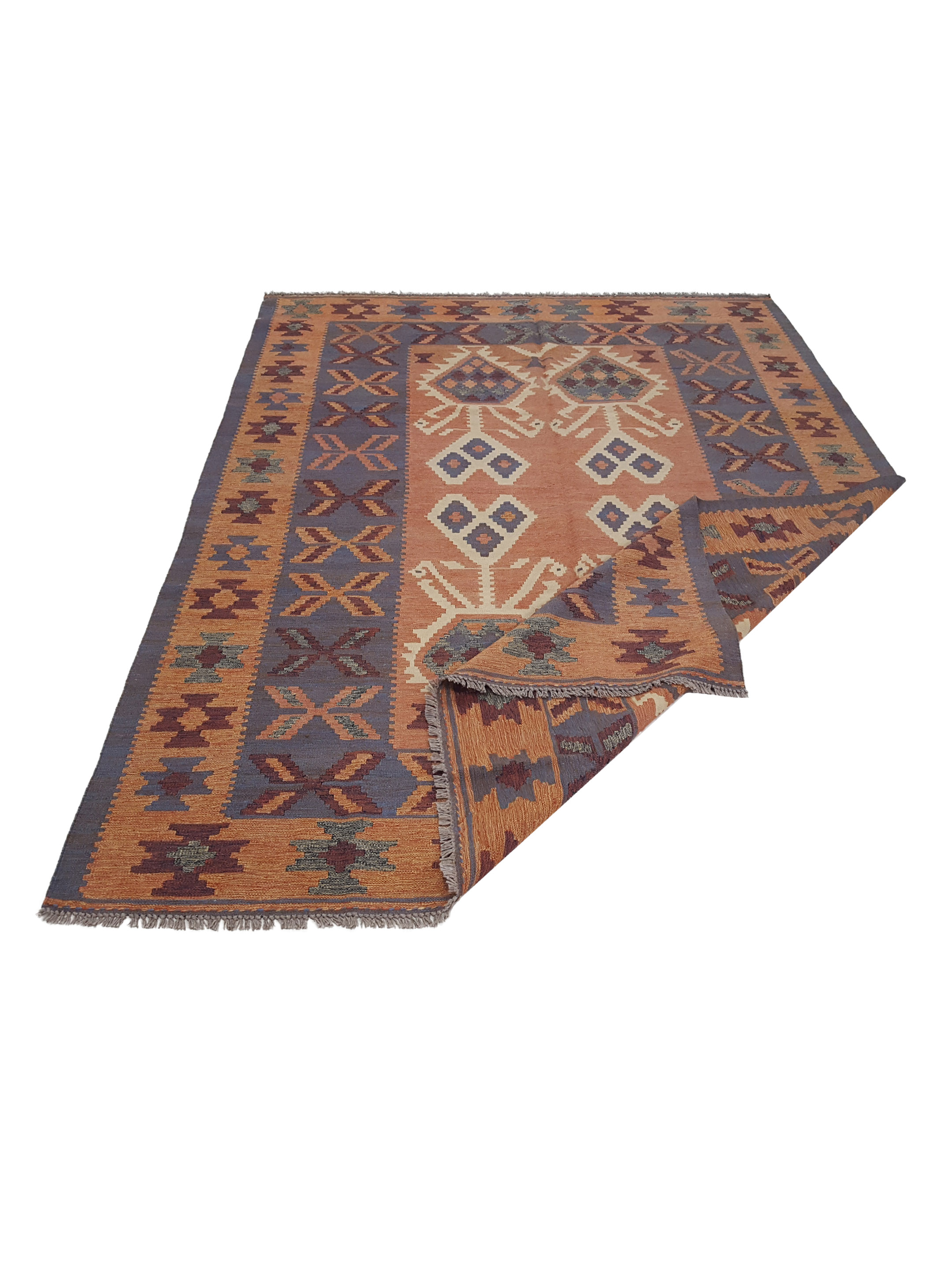 Kilim Hand Woven Grey 6x9 - Image 3 of 6