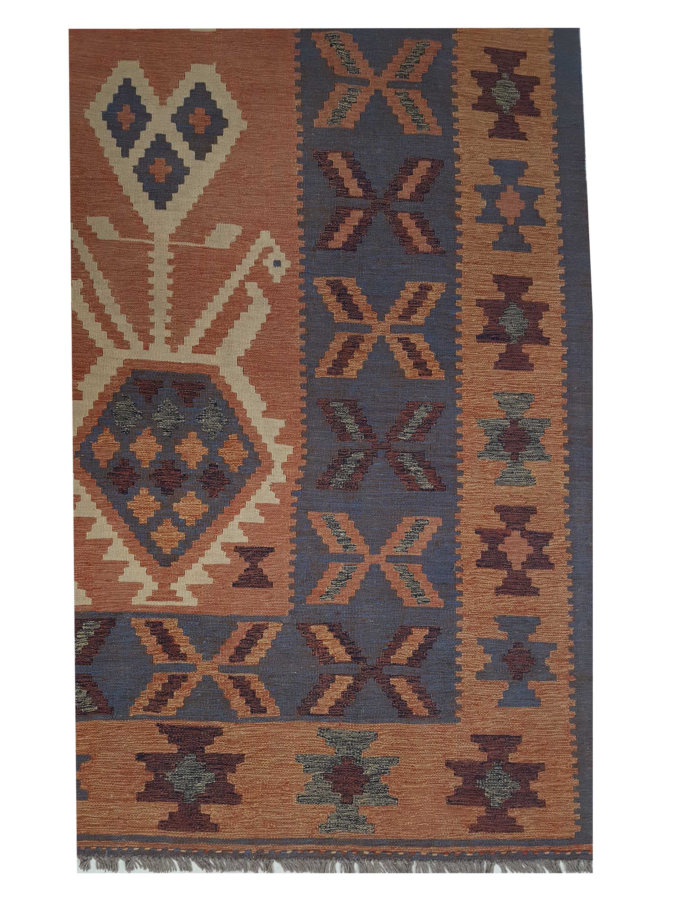 Kilim Hand Woven Grey 6x9 - Image 4 of 6