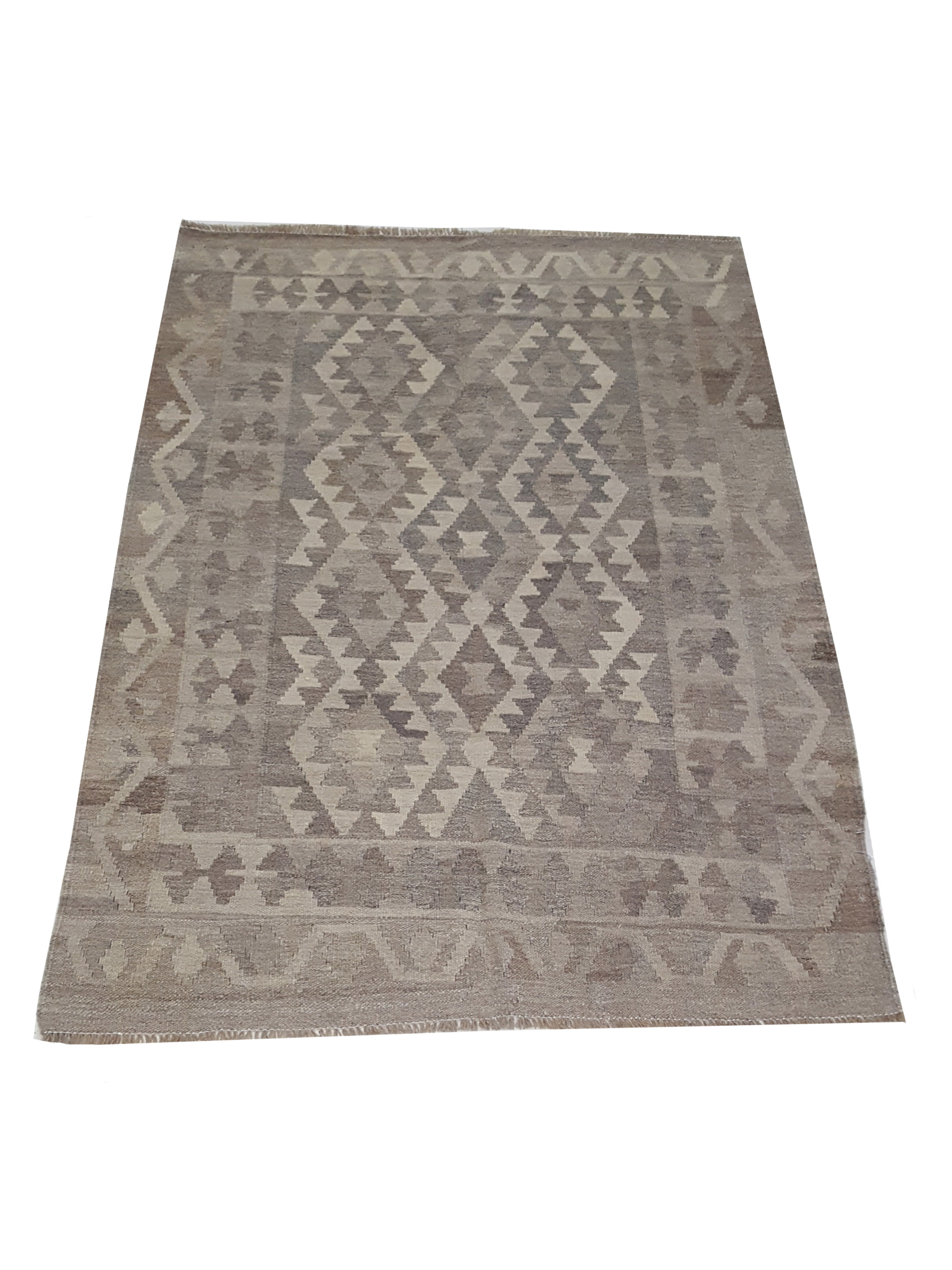 Kilim Hand Woven Grey 3x5 - Image 2 of 5