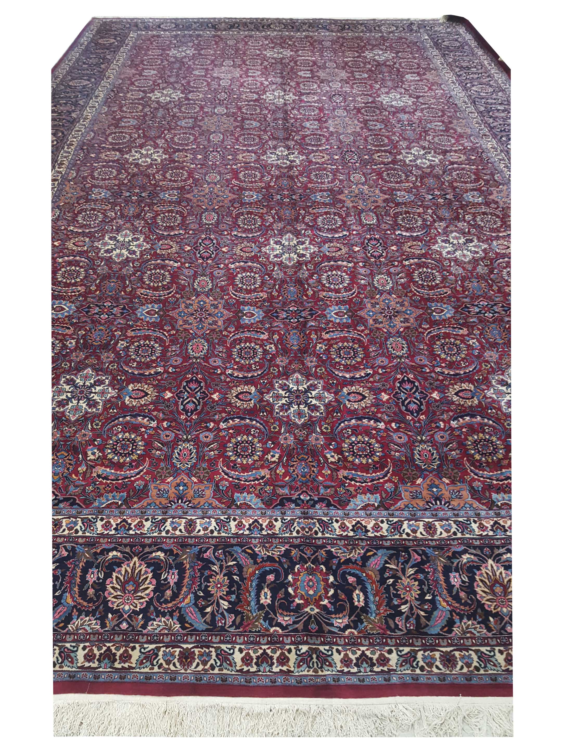 Mashad Semi Antique Burgundy 16x28 - Image 2 of 7