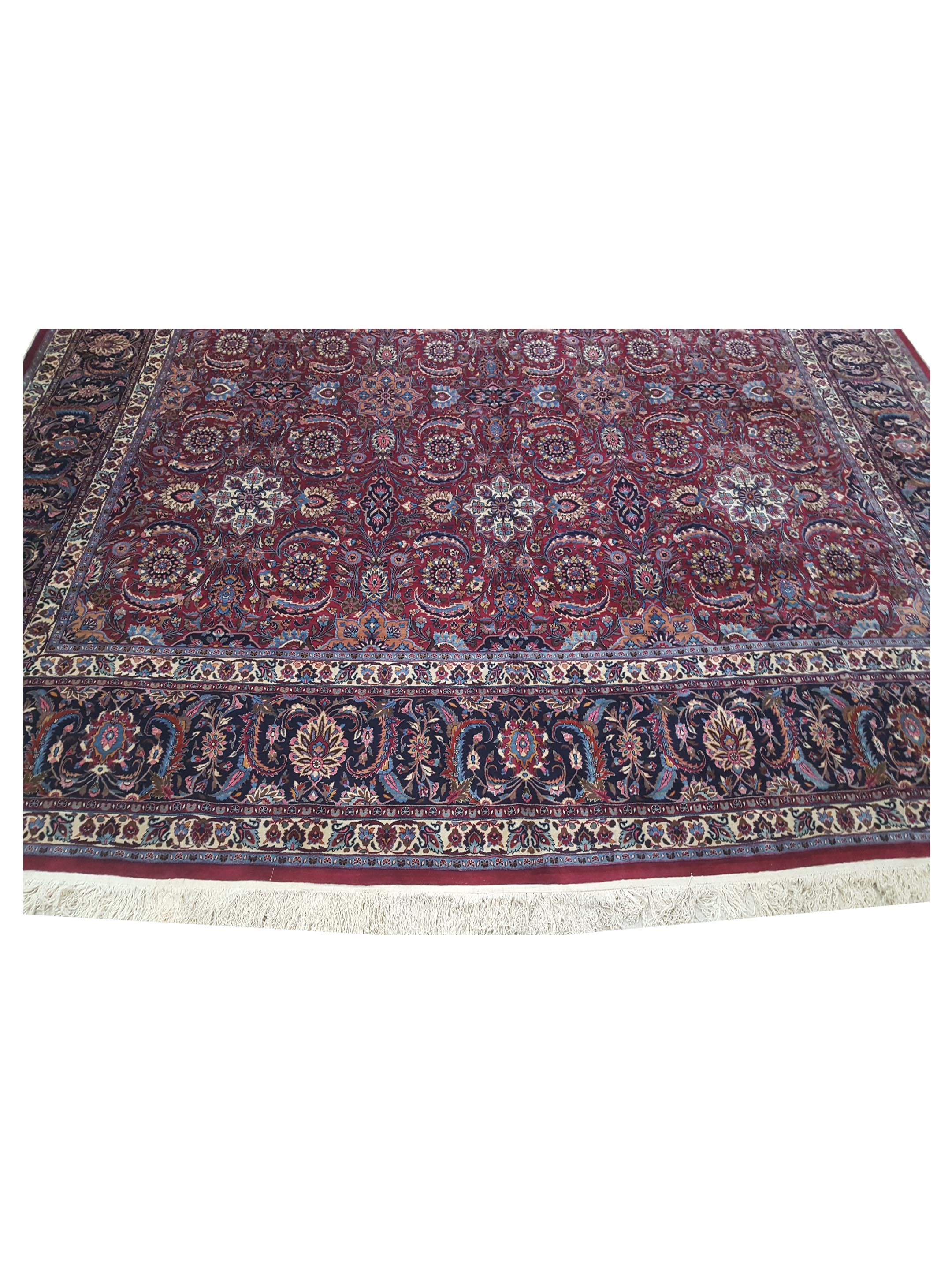 Mashad Semi Antique Burgundy 16x28 - Image 4 of 7