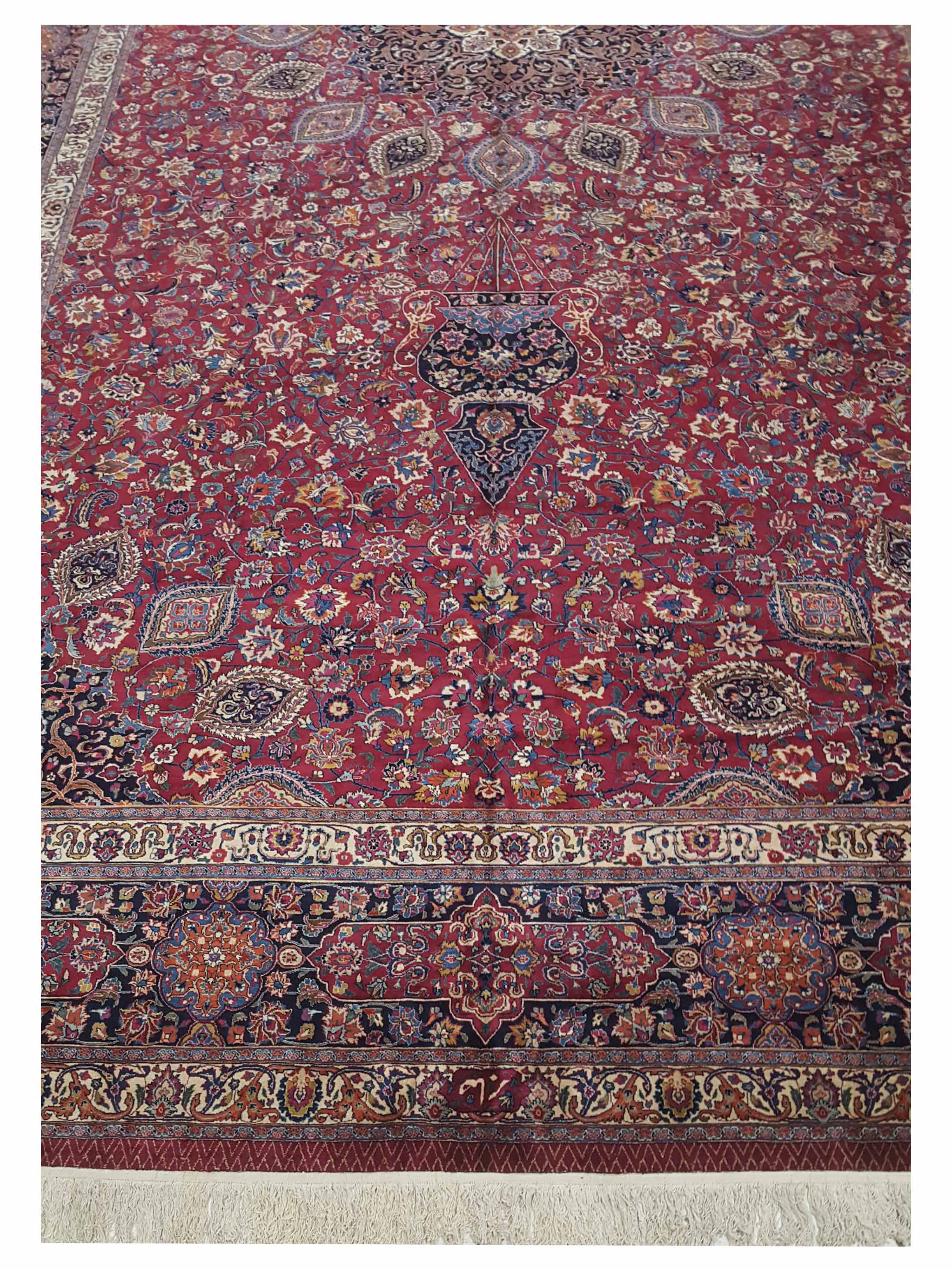Mashad Semi Antique Burgundy 14x27 - Image 2 of 6