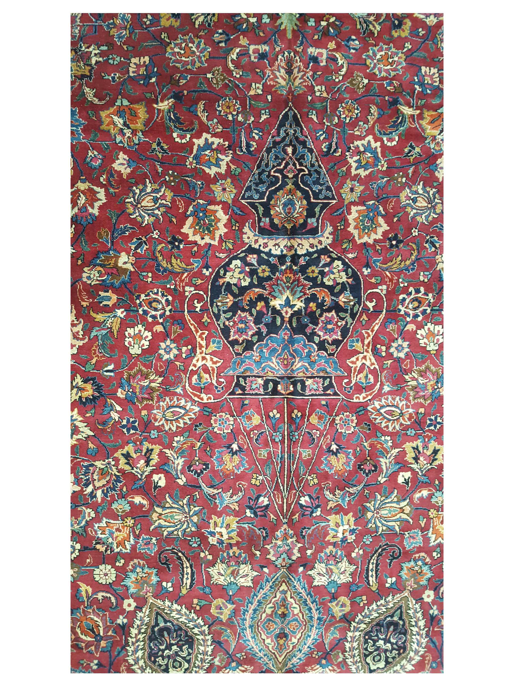Mashad Semi Antique Burgundy 14x27 - Image 3 of 6