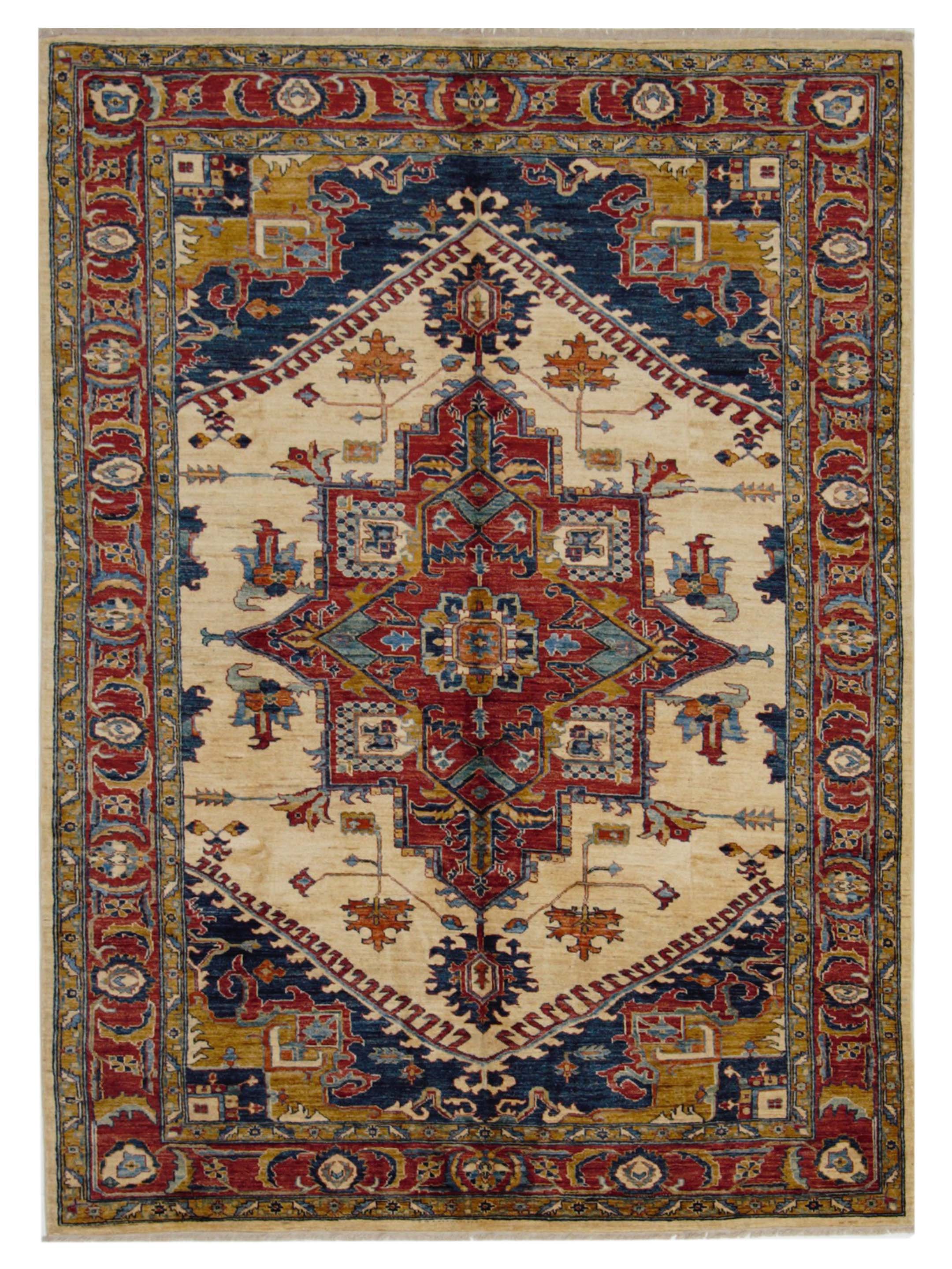 Kazak Hand Knotted Ivory 6x8